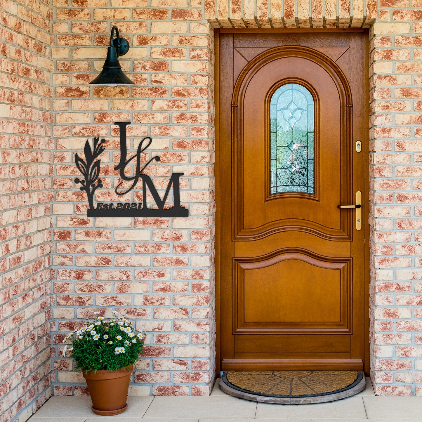 Couple Initials Metal Sign Example Jackie & Mark, With Anniversary Date, Valantine Gift, Engagement wedding gift, Housewarming Metal Sign