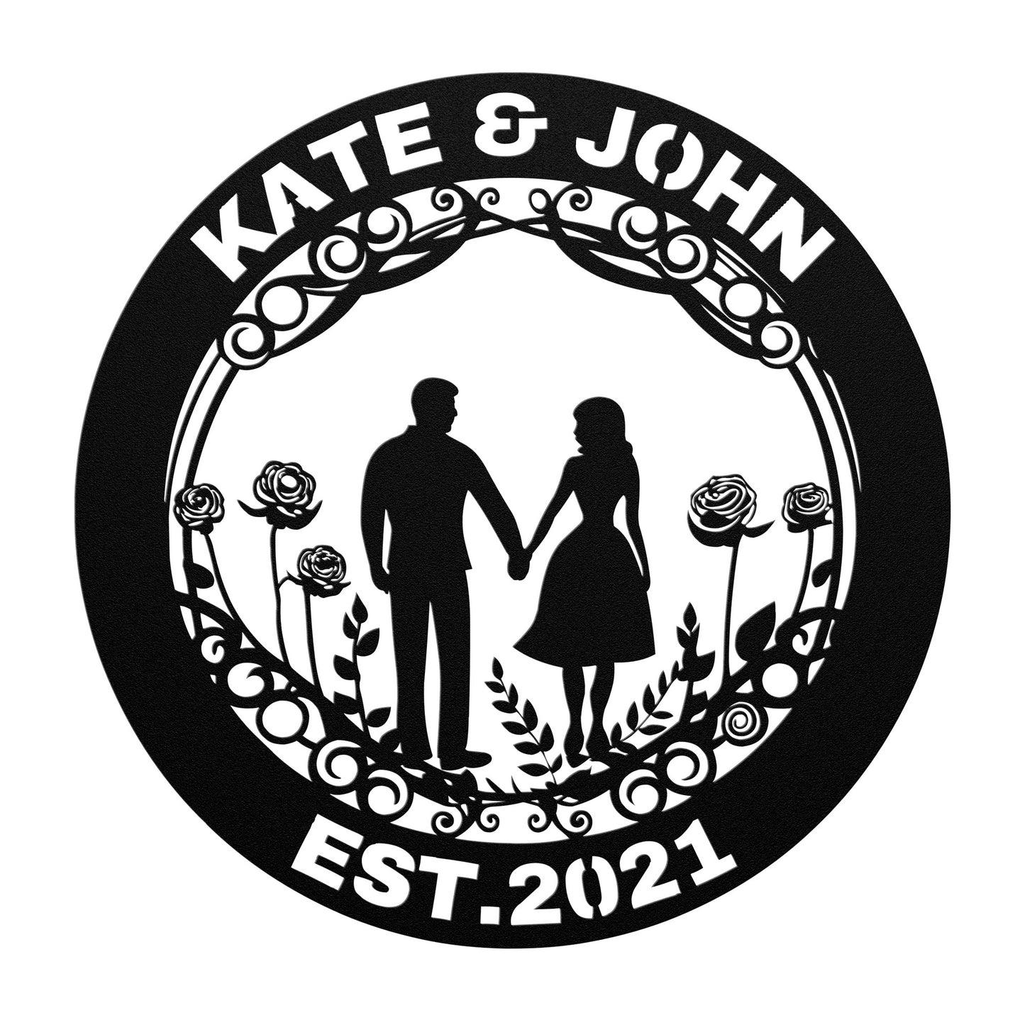 Couples Holding  Hands for Girl Friend Boy Friend Metal Sign, Valantine Gift For Couples Anniversary Gift For Couples.