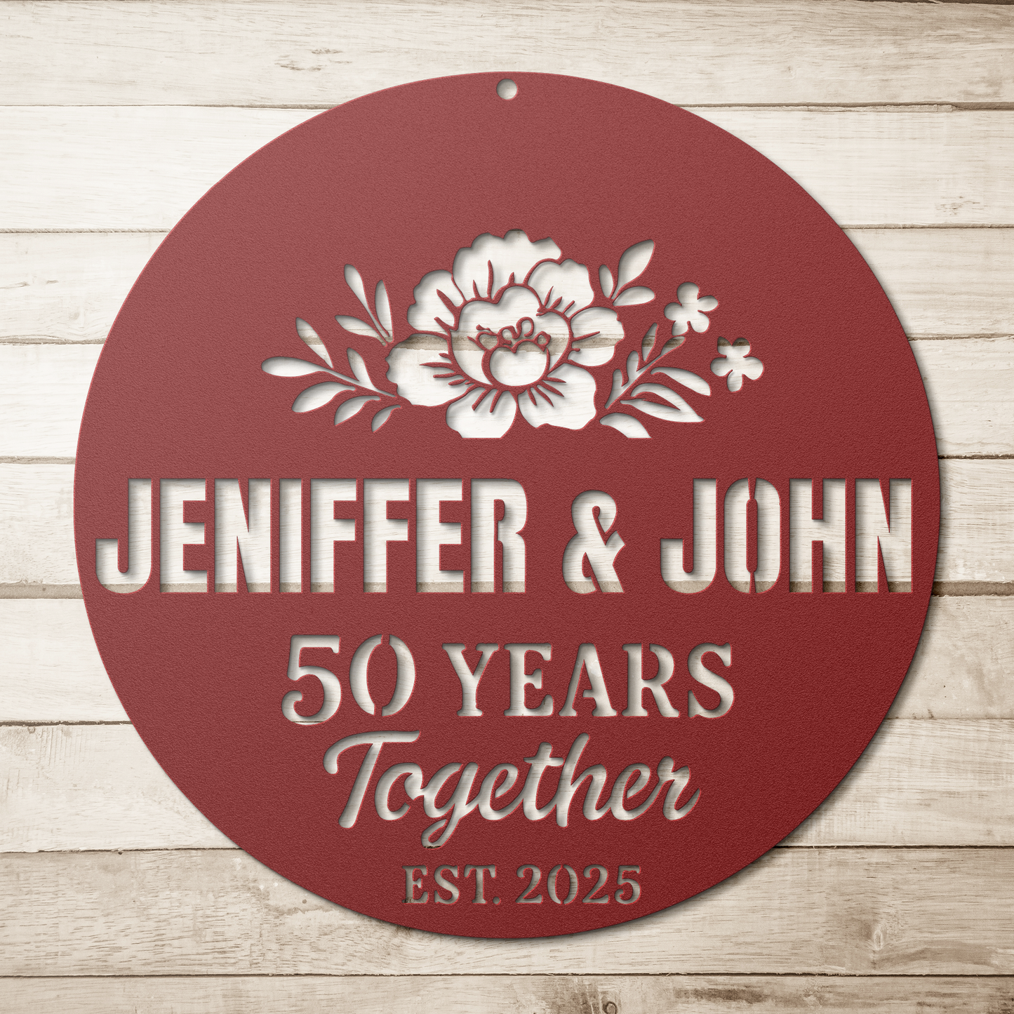 Couples_Milestone_Metal_Sign_Red_Simple_Wood_BKGD_Mockup.png_15729367