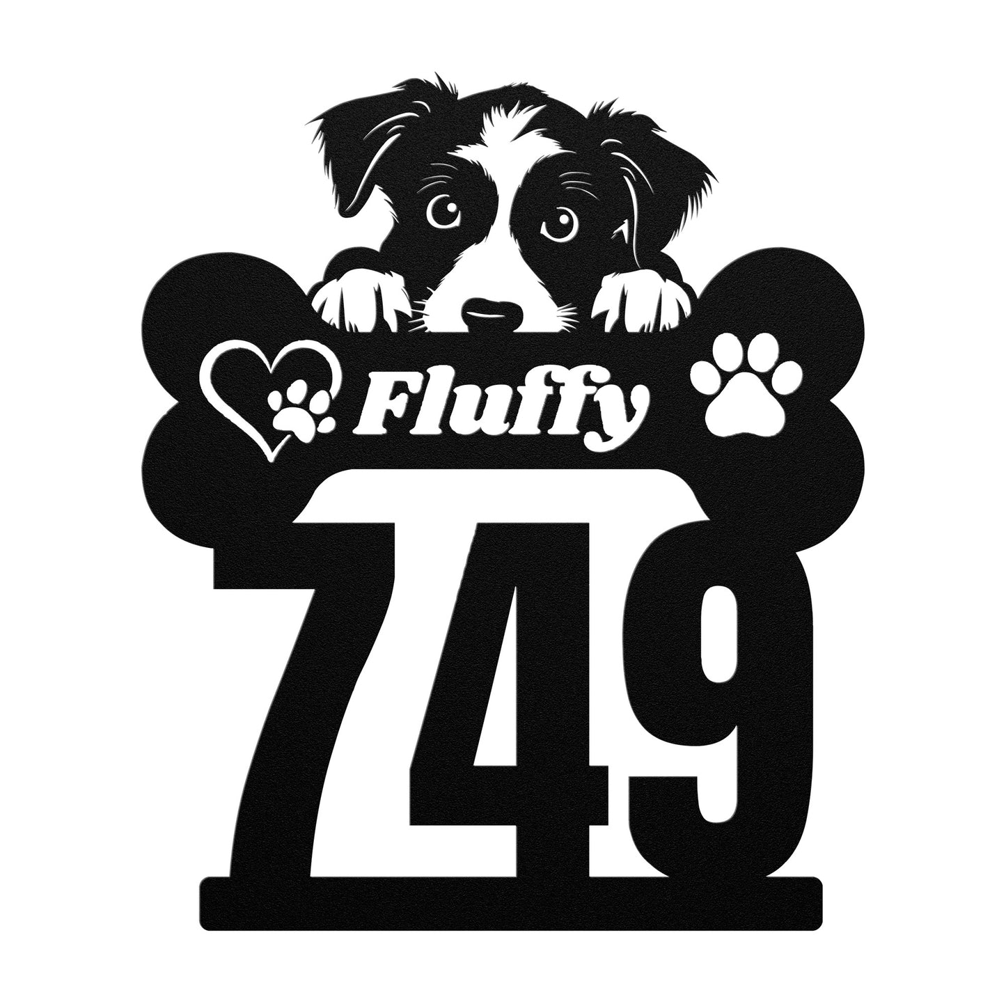 Custom Address Metal dog bone sign, dog wall sign, personalized Metal dog bones, dog lovers gift