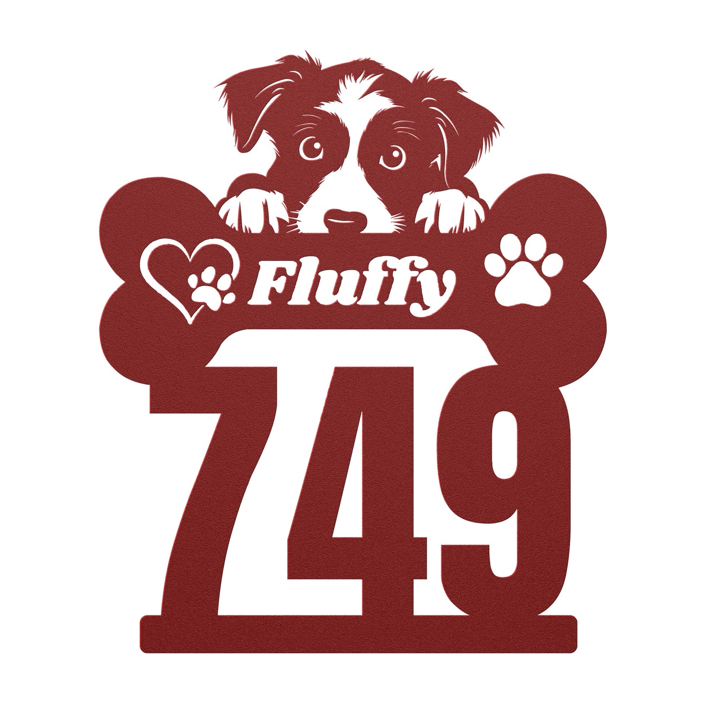 Custom Address Metal dog bone sign, dog wall sign, personalized Metal dog bones, dog lovers gift