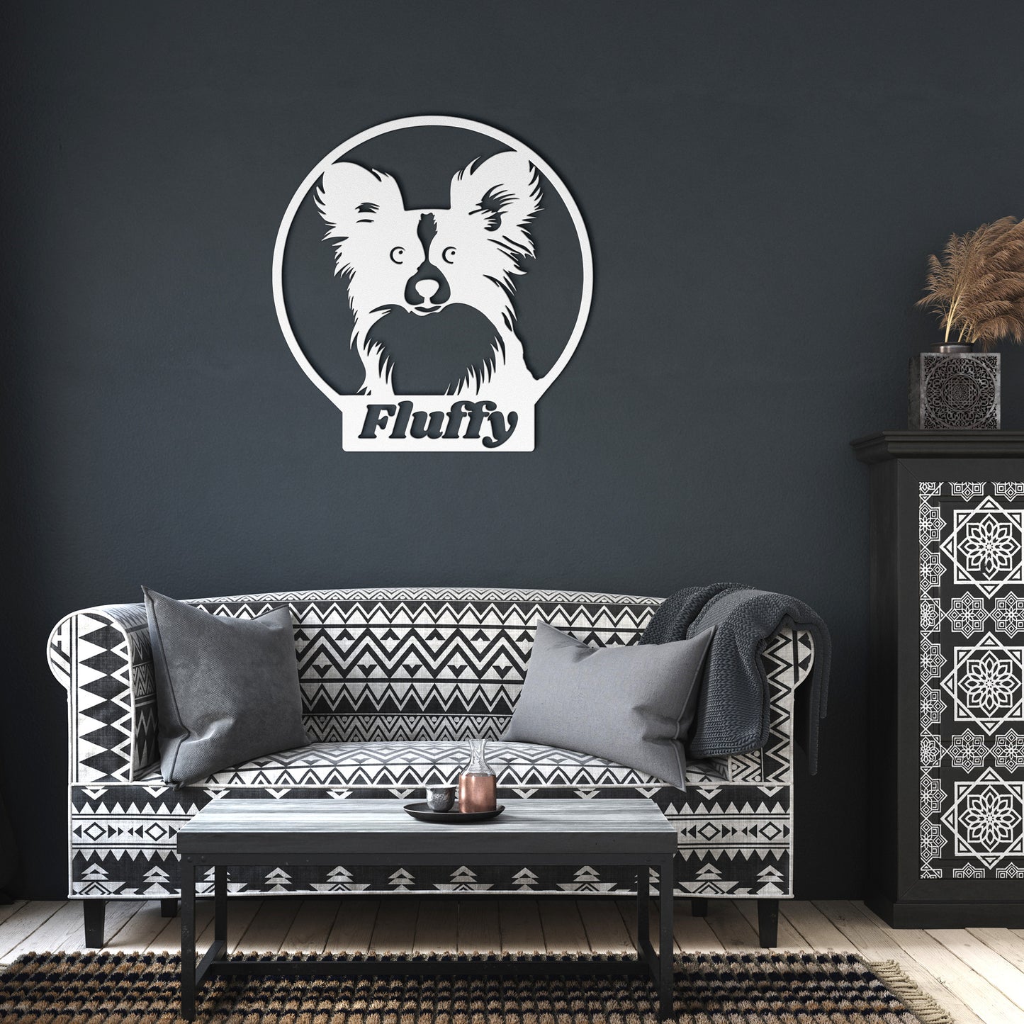 Custom Border Collie Dog Metal sign, Personalized Border Collie Wall Art, Dog Memorial Gift, Pet Lover, Doghouse Decor