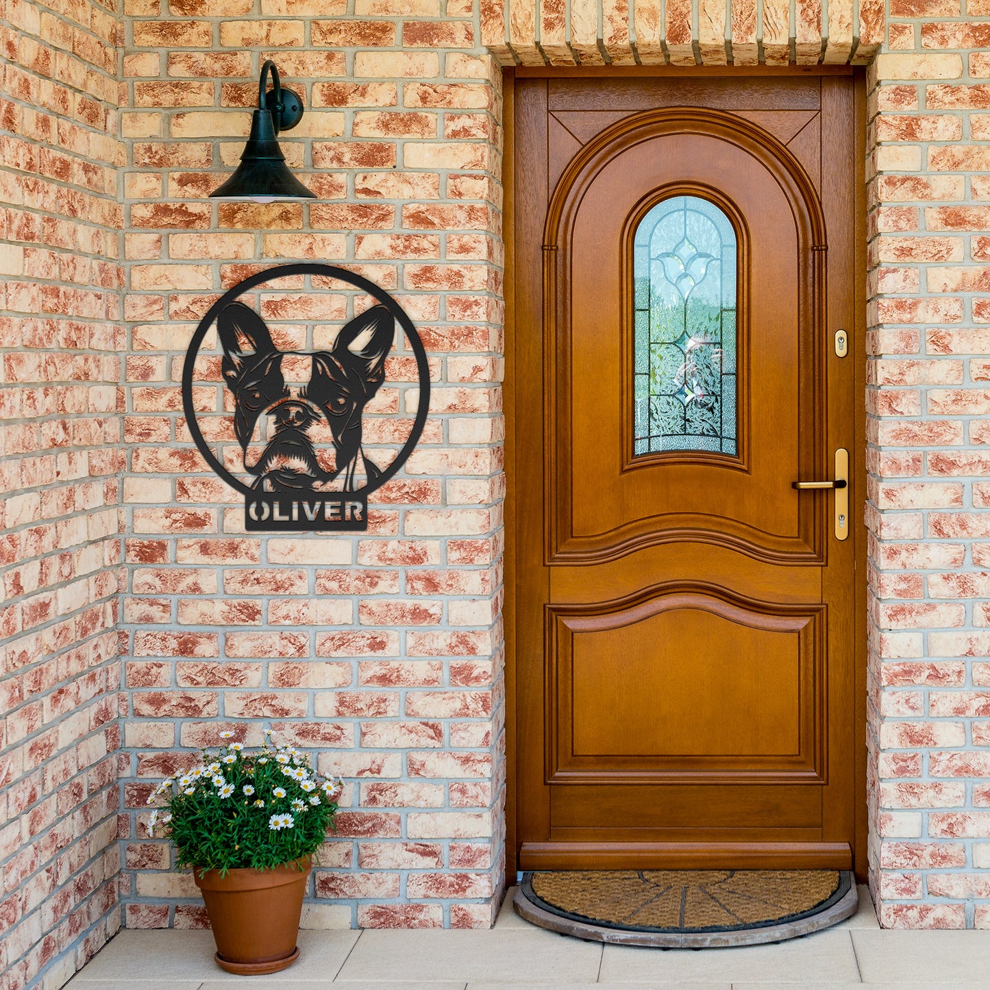 Custom Boston Terrier Dog Metal sign, Personalized Boston Terrier Wall Art, Dog Memorial Gift, Pet Lover, Doghouse Decor