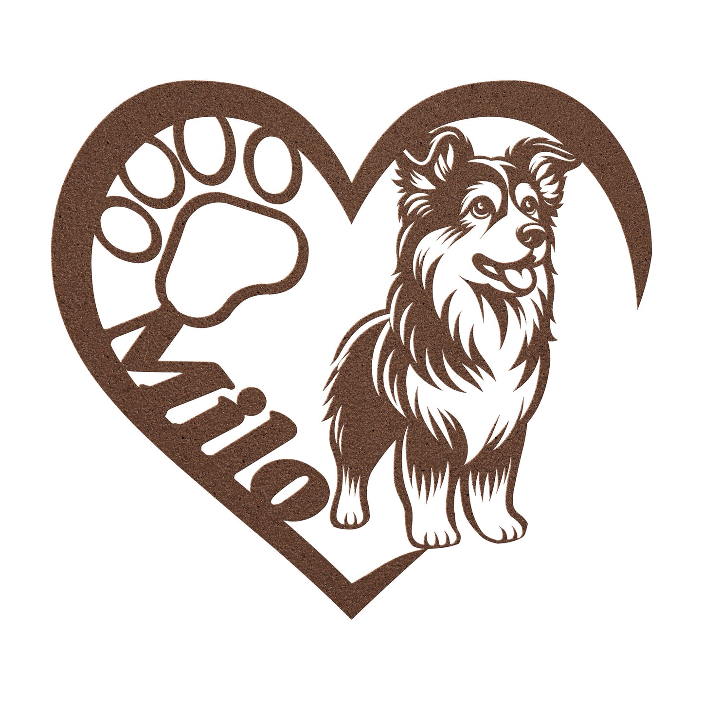 Custom Dog Silhouette Metal Sign