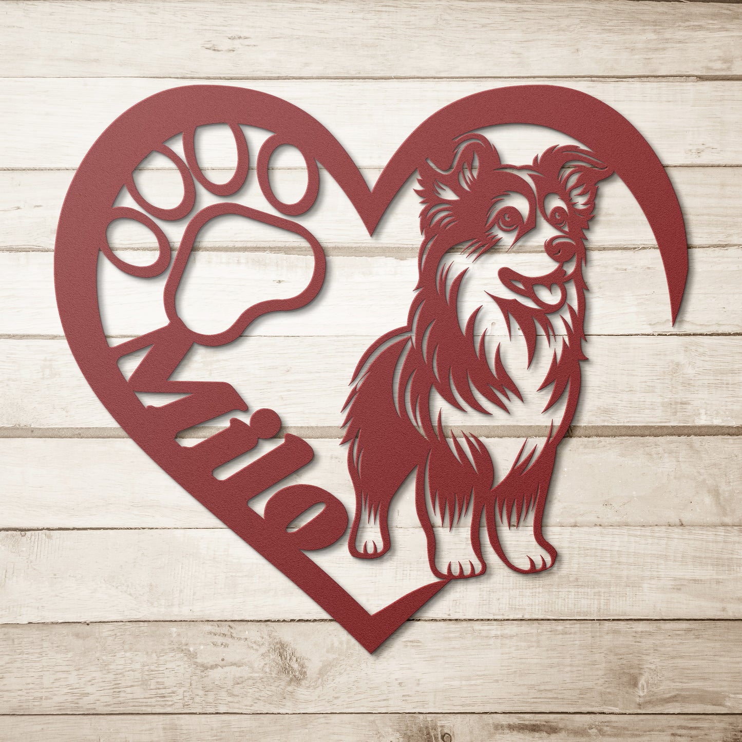 Custom Dog Silhouette Metal Sign