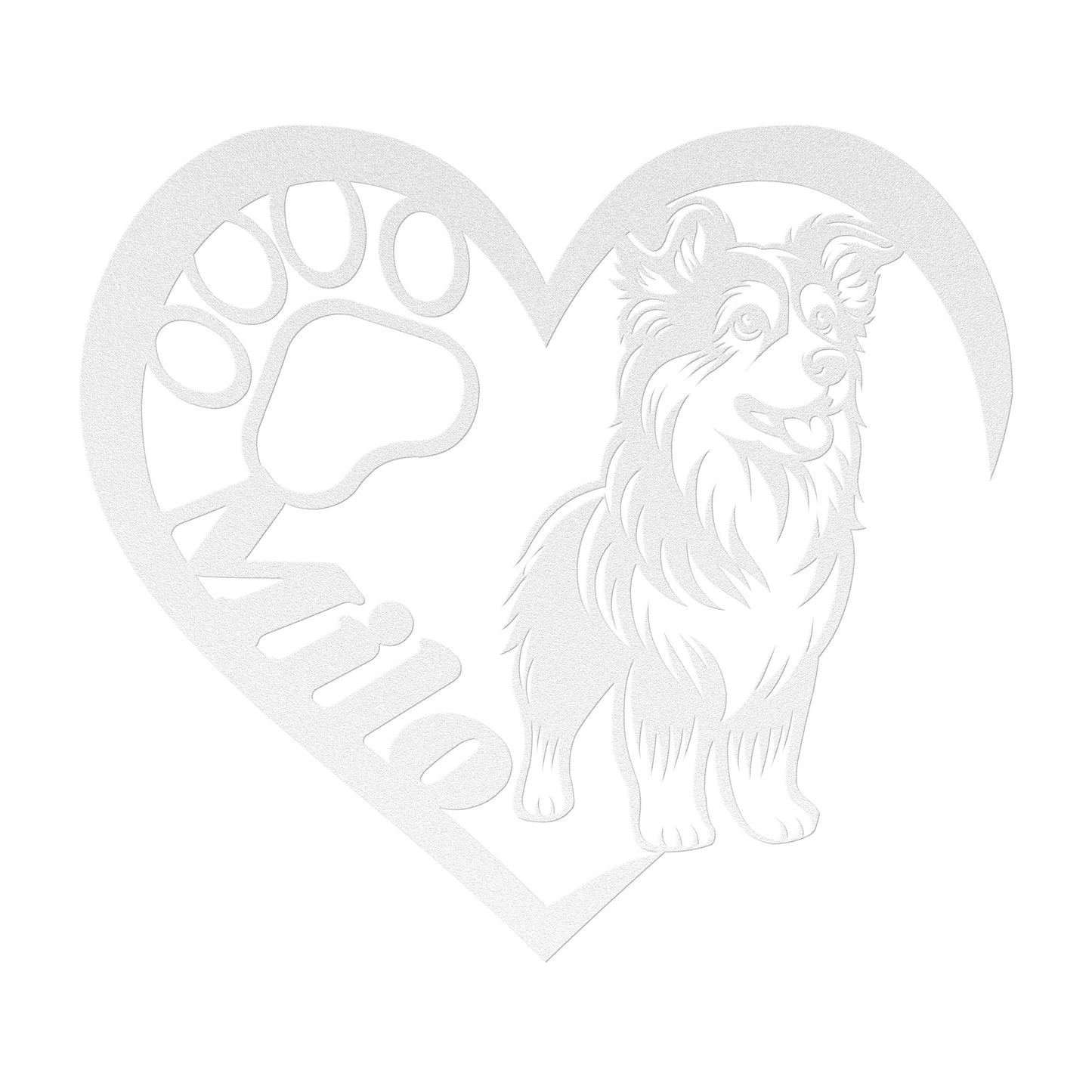 Custom Dog Silhouette Metal Sign