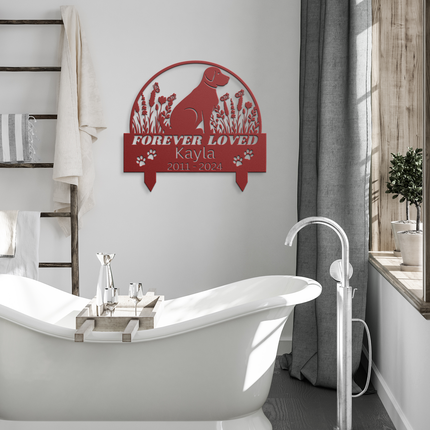 Custom_Golden_Retriever_Dog_Memorial_Sta_Red_Modern_Bathroom_Mockup.png