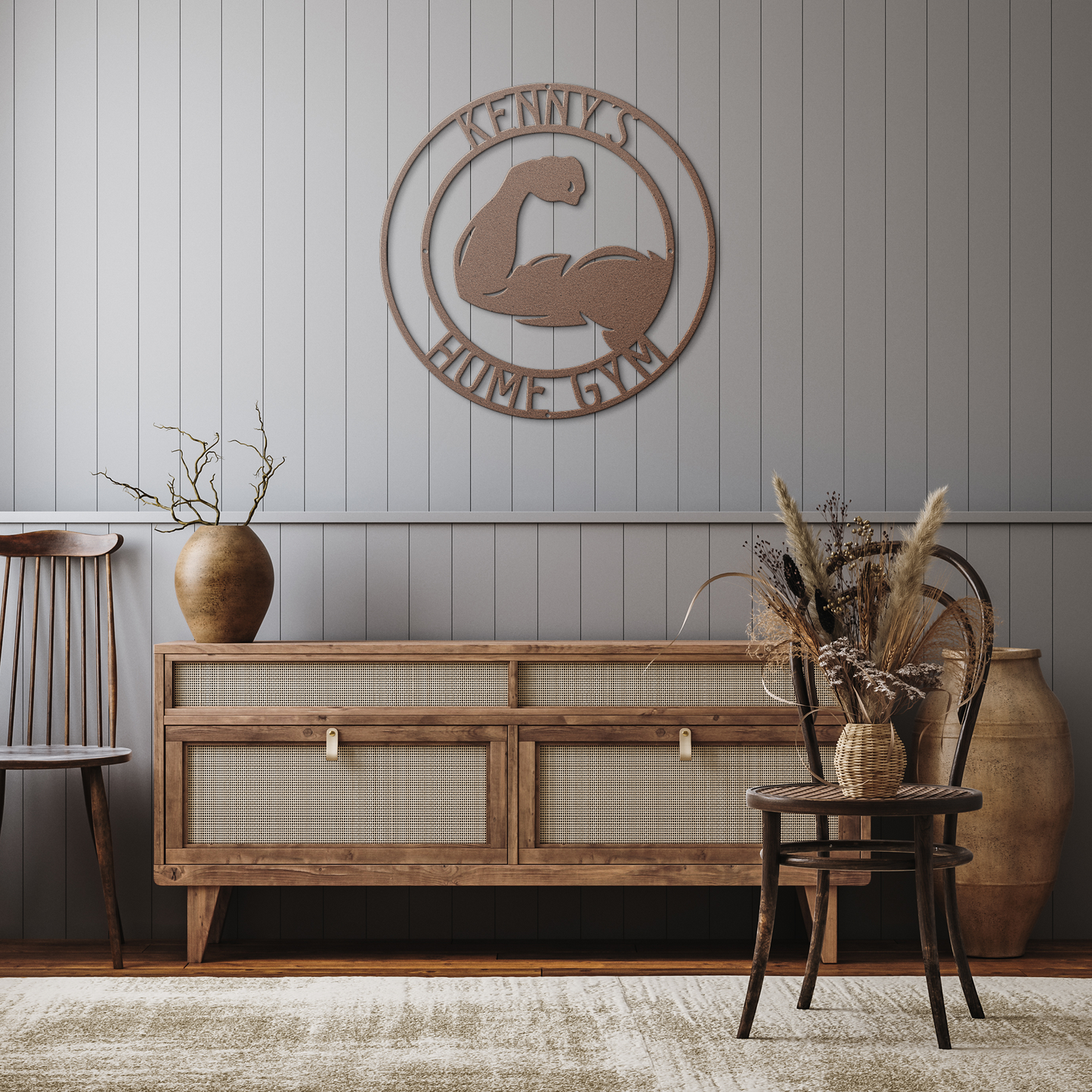 Custom_Gym_Name_Sign_Gym_Decor_Persona_Copper_Rustic_Hallway_Mockup.png