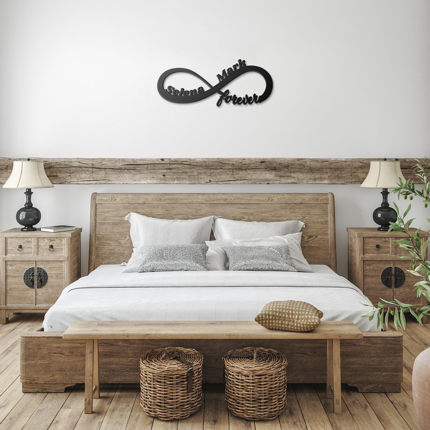 Custom Infinity Metal Sign, Personalized Wedding Gift