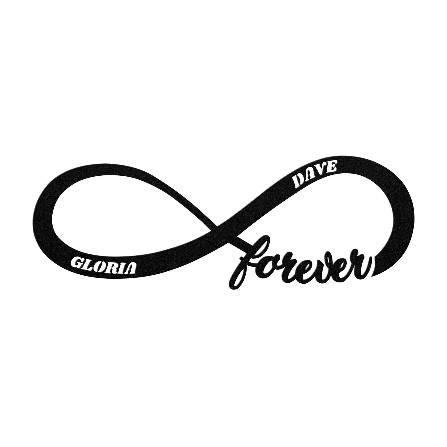 Custom Infinity Metal Sign, Personalized Wedding Gift