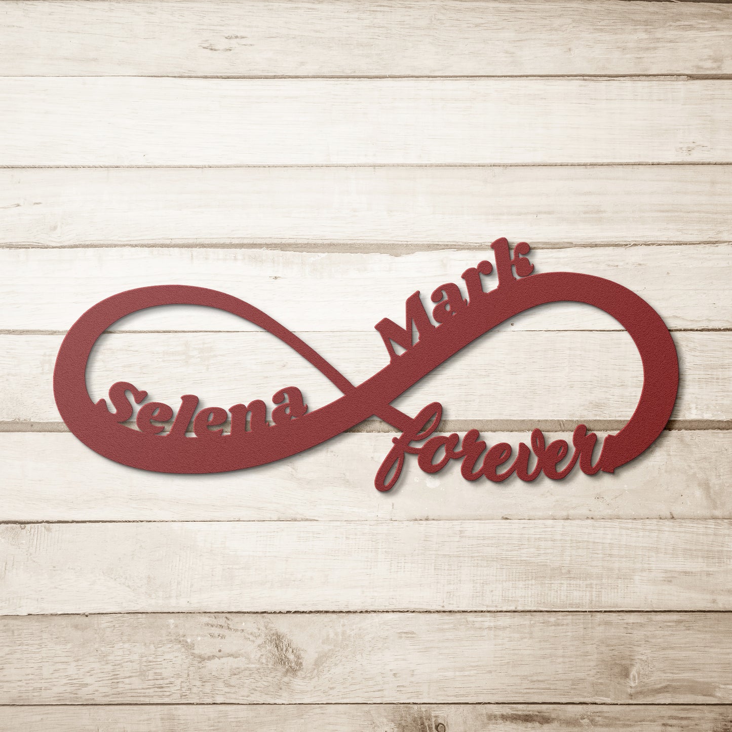 Custom Infinity Metal Sign, Personalized Wedding Gift