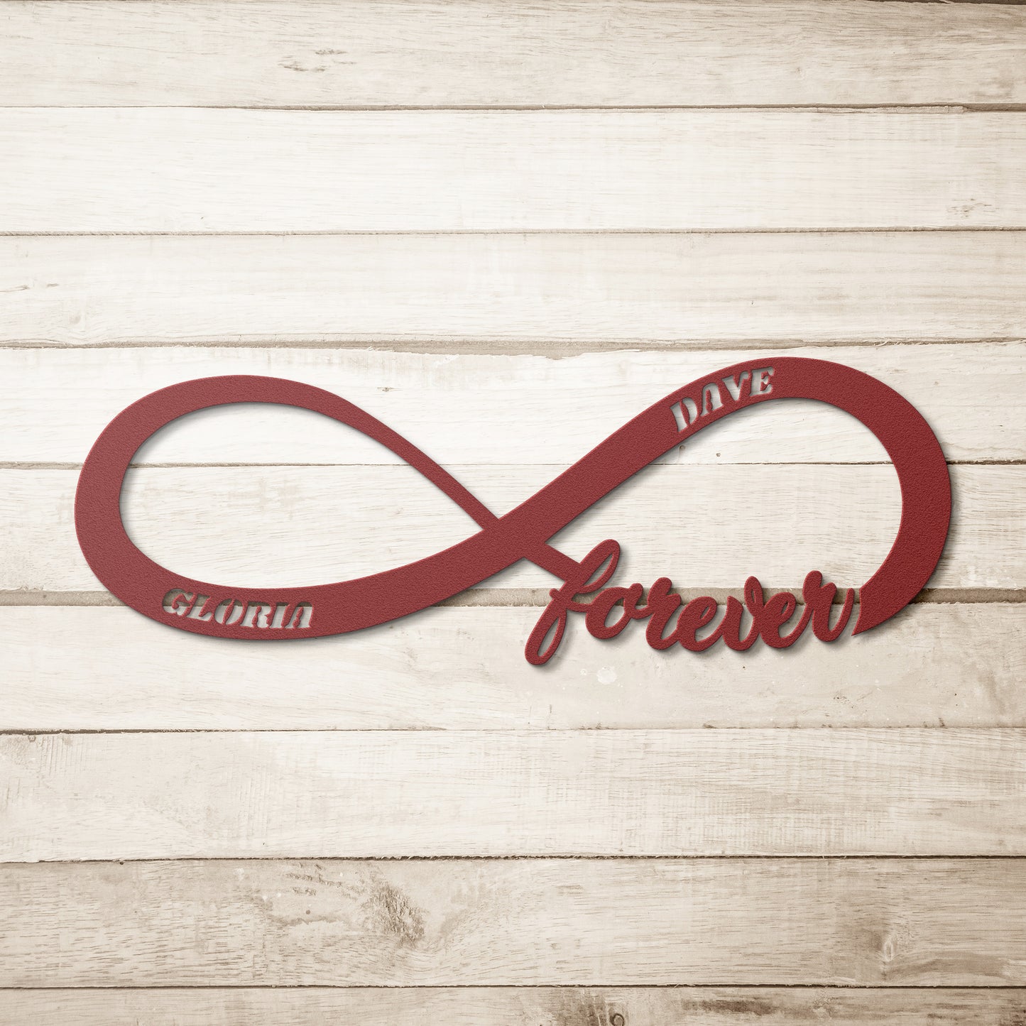 Custom Infinity Metal Sign, Personalized Wedding Gift
