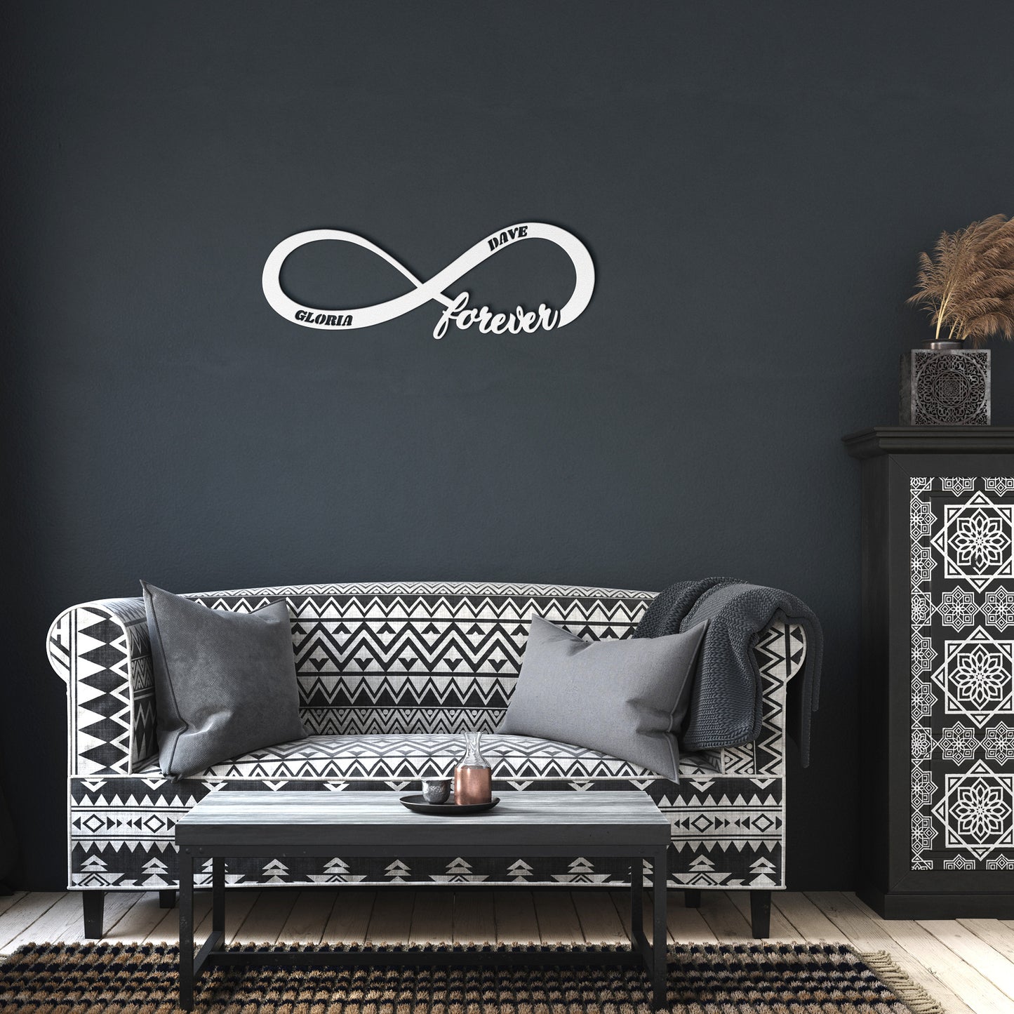 Custom Infinity Metal Sign, Personalized Wedding Gift