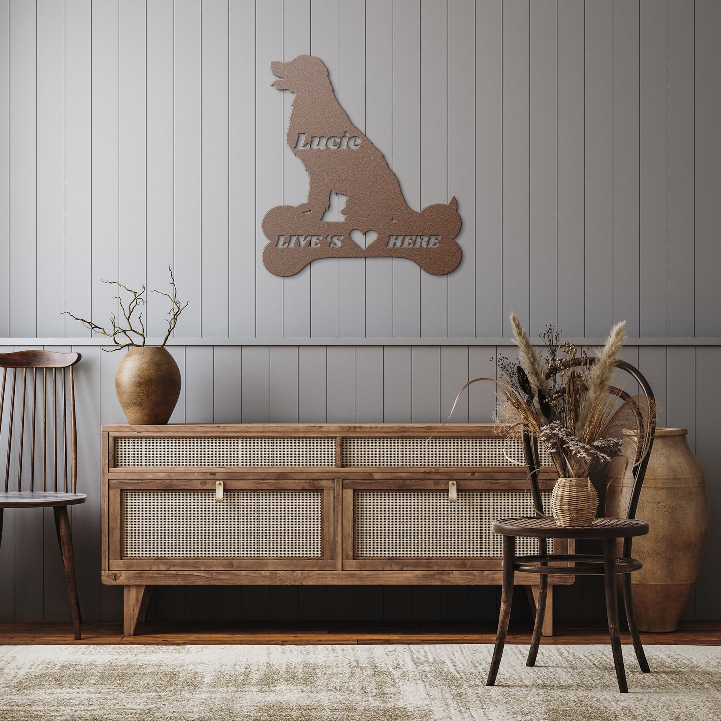 Custom Metal dog bone sign, dog wall sign, doghouse sign, personalized Metal dog bones, dog lovers gift