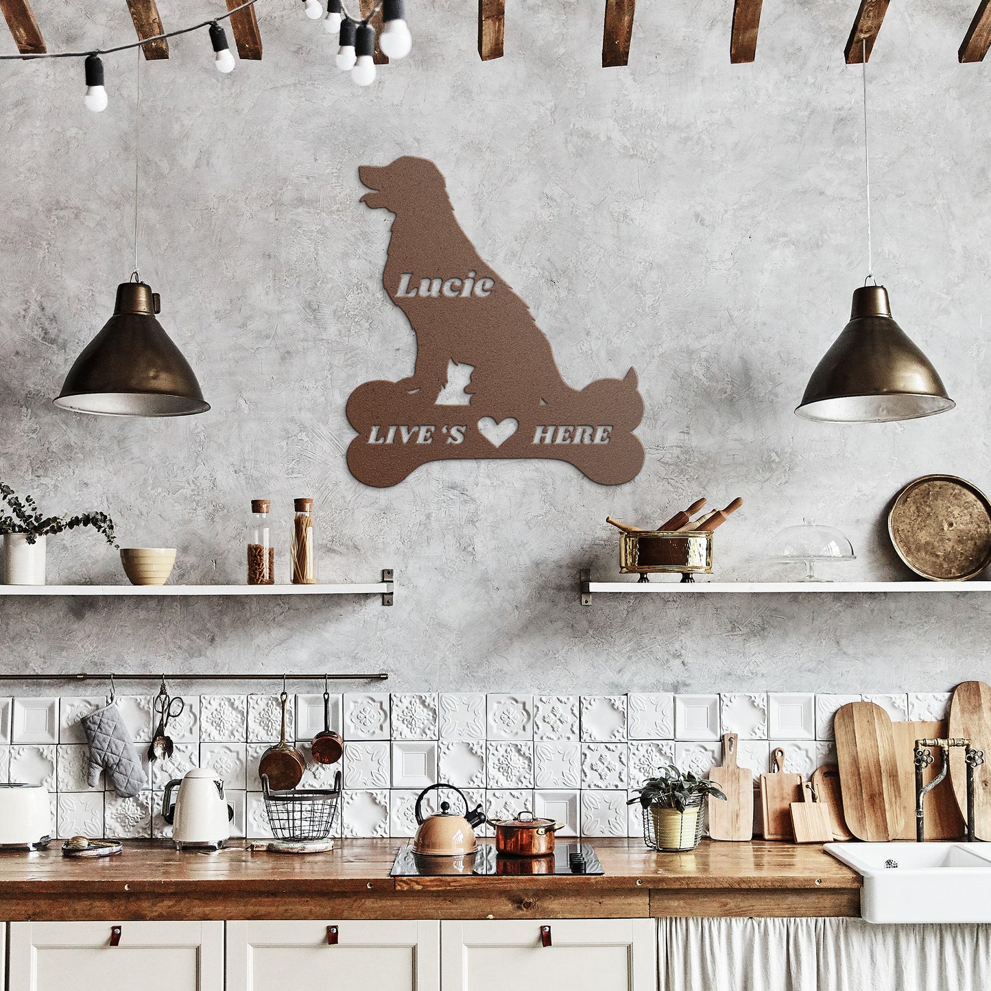 Custom Metal dog bone sign, dog wall sign, doghouse sign, personalized Metal dog bones, dog lovers gift