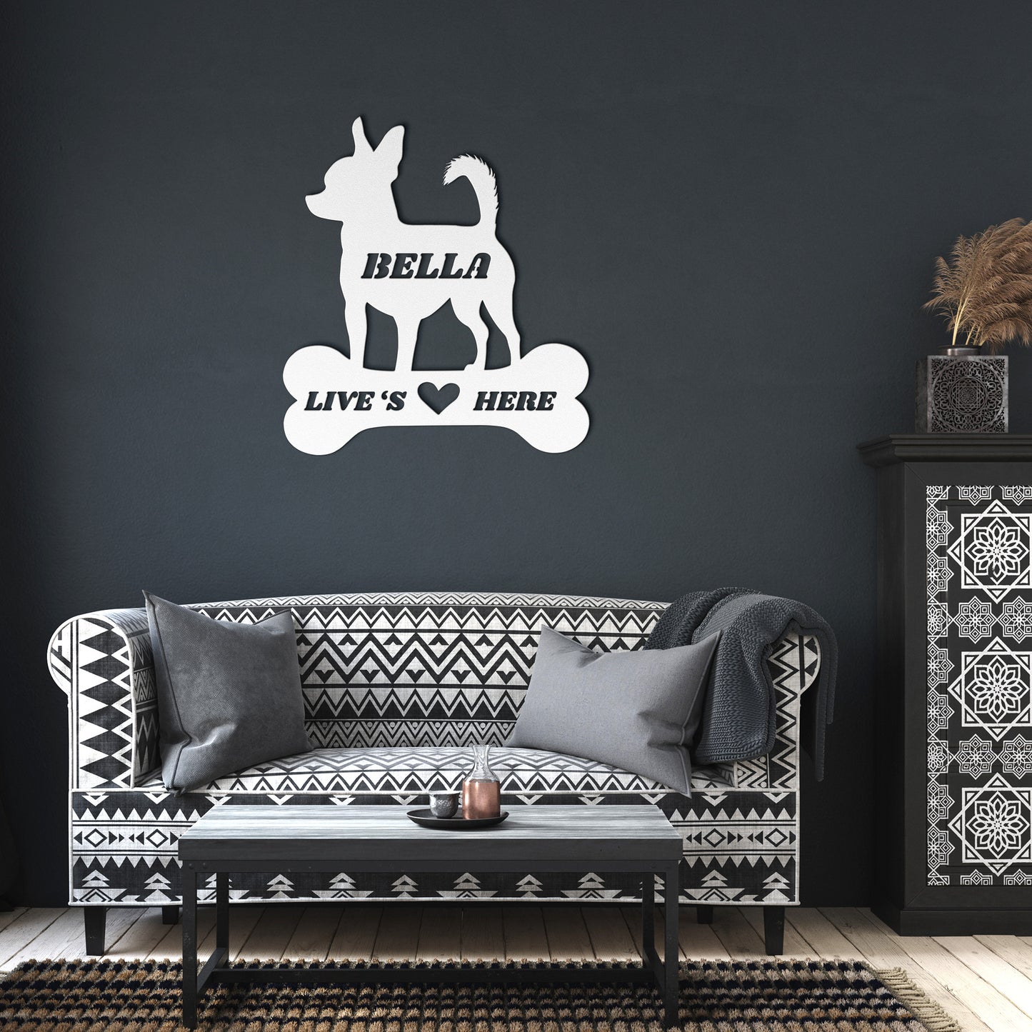 Custom Metal dog bone sign, dog wall sign, doghouse sign, personalized Metal dog bones, dog lovers gift