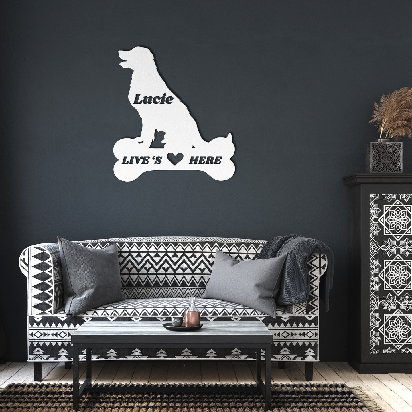 Custom Metal dog bone sign, dog wall sign, doghouse sign, personalized Metal dog bones, dog lovers gift