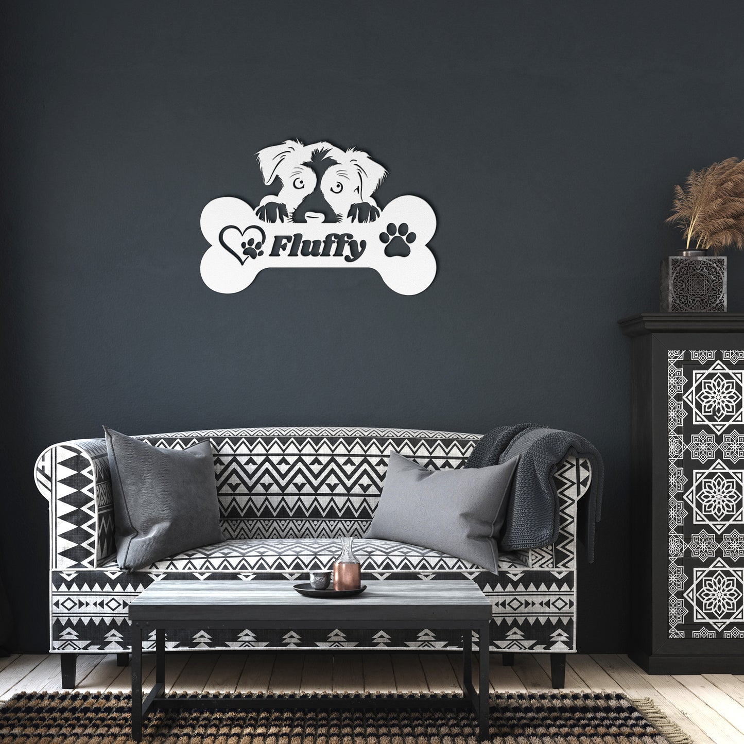 Custom Metal dog bone sign, dog wall sign, doghouse sign, personalized Metal dog bones, dog lovers gift