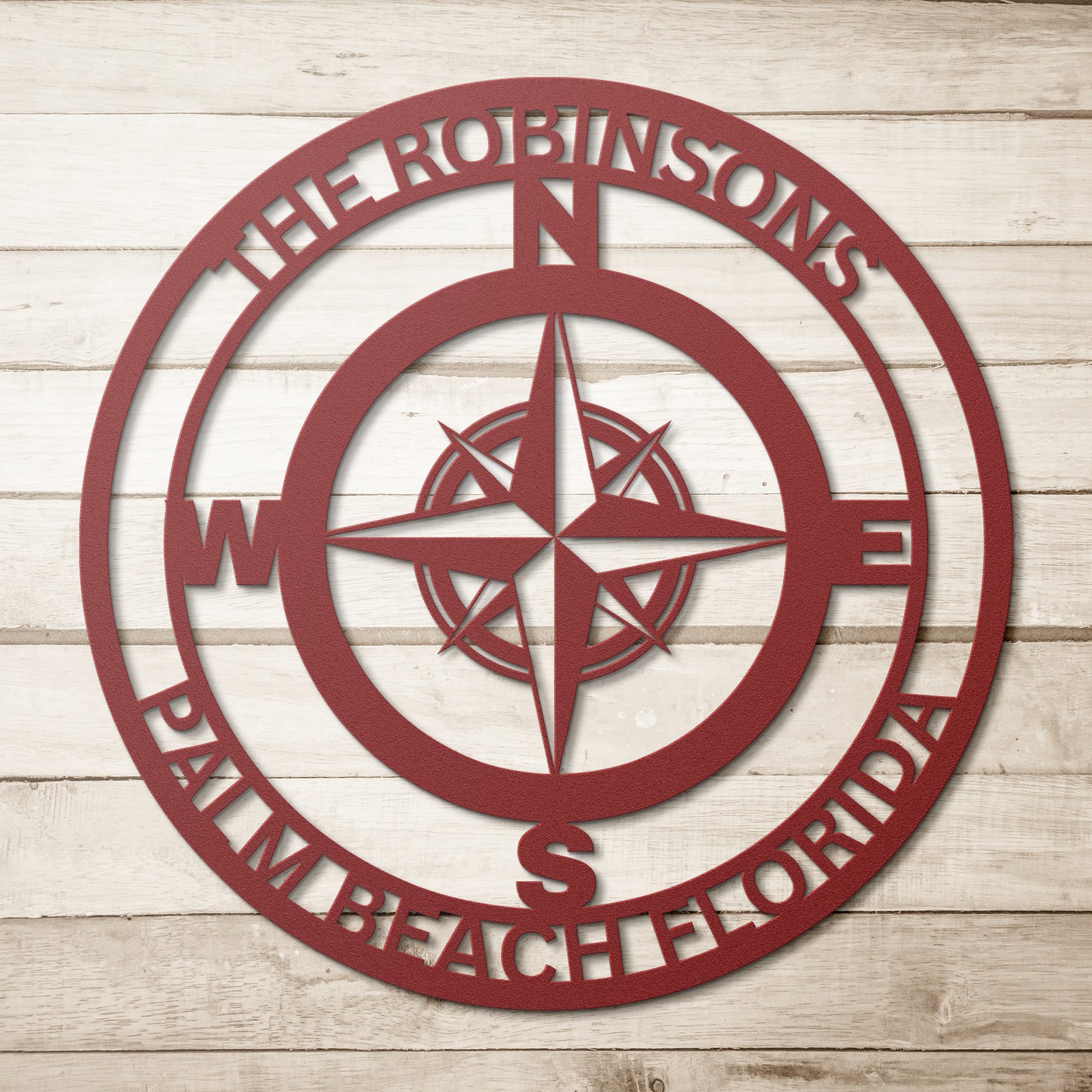 Custom Nautical Compass Family Name Sign, Personalized Compass Wall Decor, Front Door Decor, Gift for Couple