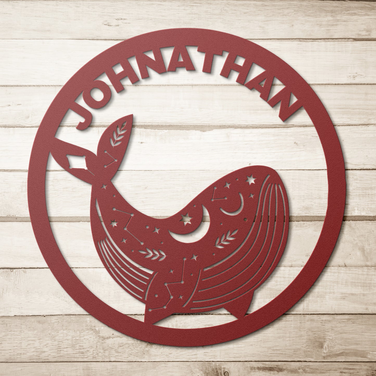 Custom Orca Whale celestial metal sign, Celestial Art, Kids Room Decor, Home Decor, Metal Sign Wall Art