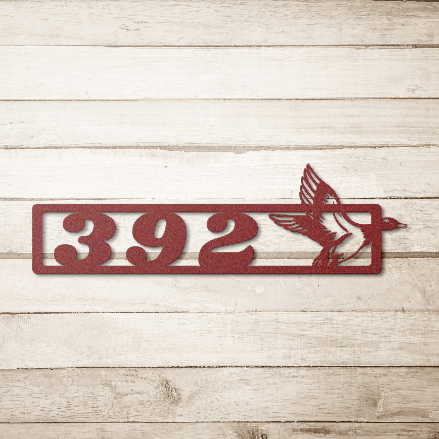 Custom Vertical or Horizontal House Number Sign, figured duck Mailbox Number, Vertical or Horizontal Metal Address Sign, Outdoor Address Sign