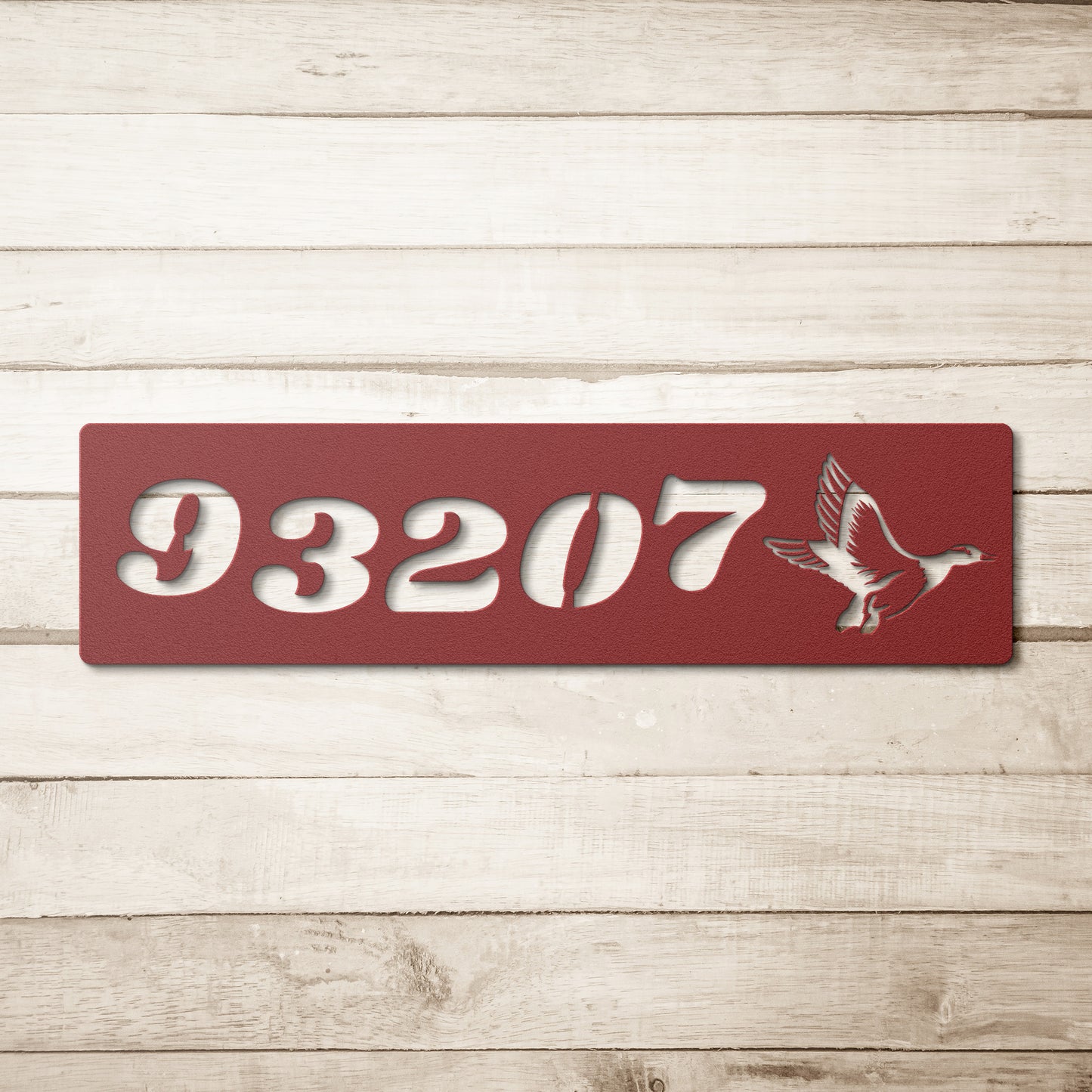 Custom Vertical or Horizontal House Number Sign, figured Duck Mailbox Number, Vertical or Horizontal Metal Address Sign, Outdoor Address Sign