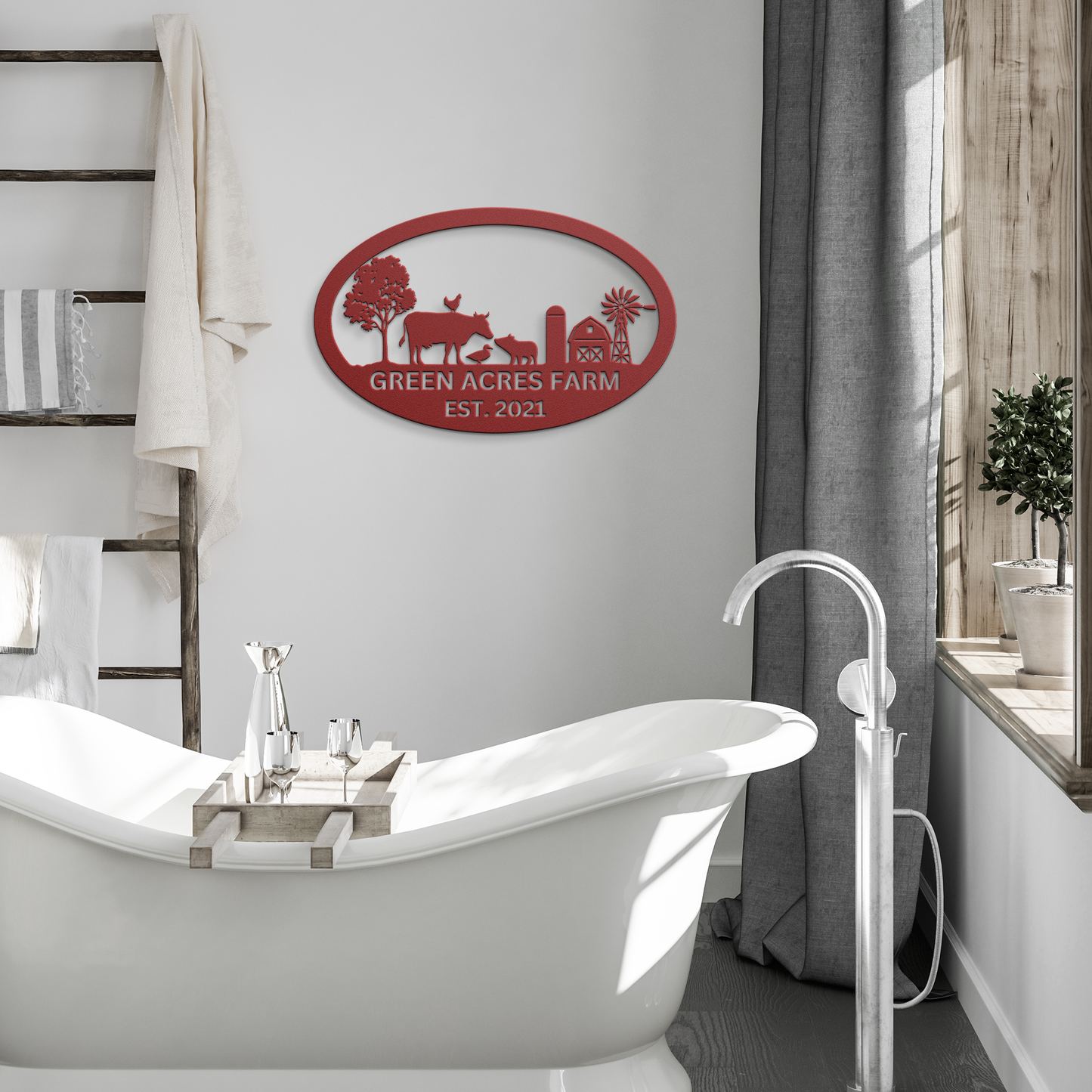 Custom_family_0r_Ranch_name_Metal_sign__Red_Modern_Bathroom_Mockup.png