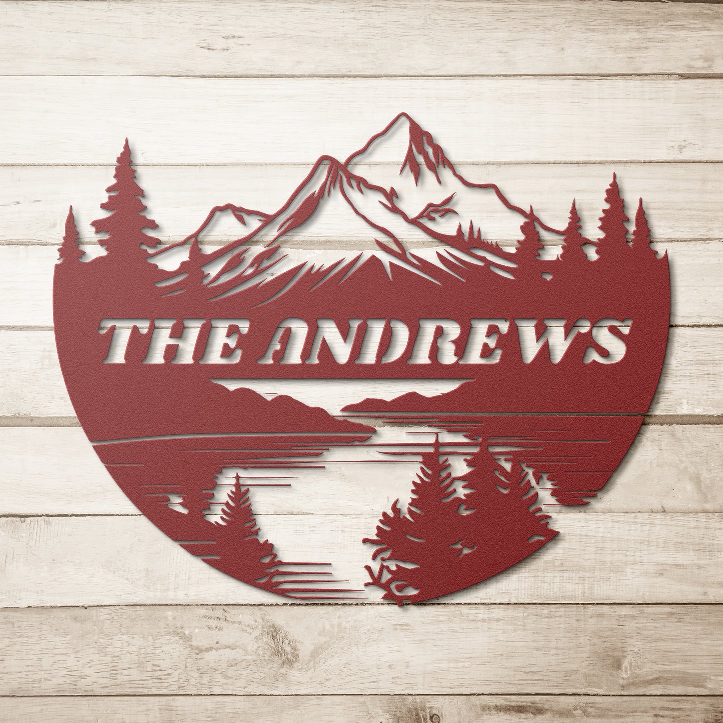 Custom lake forest mountain view sign, personalized Cabin Sign, Forest Sign.