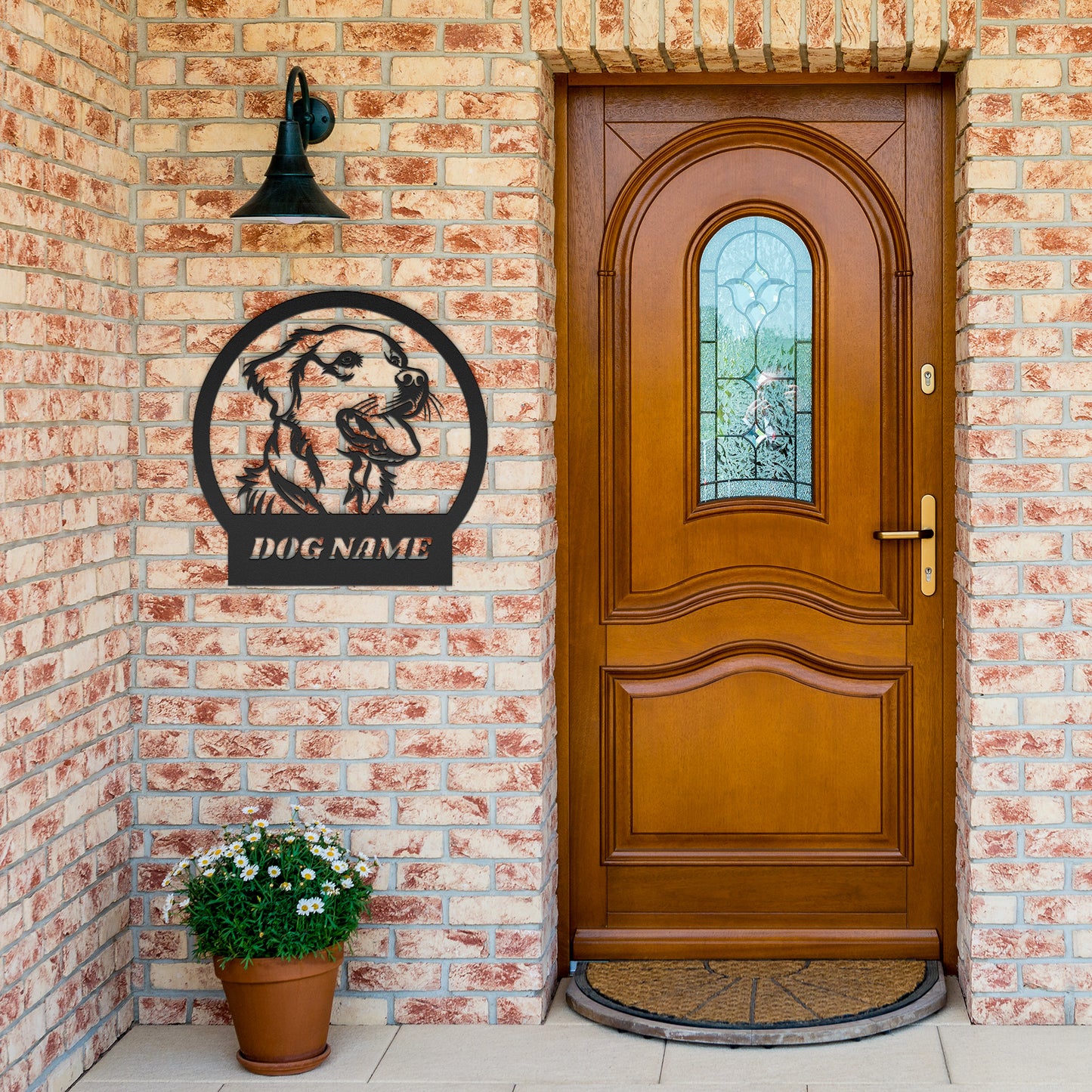 Custom name for Golden Retriever, Personalized Dog Silhouette Metal Sign, Gift for Dog Lovers, metal wall art home decor