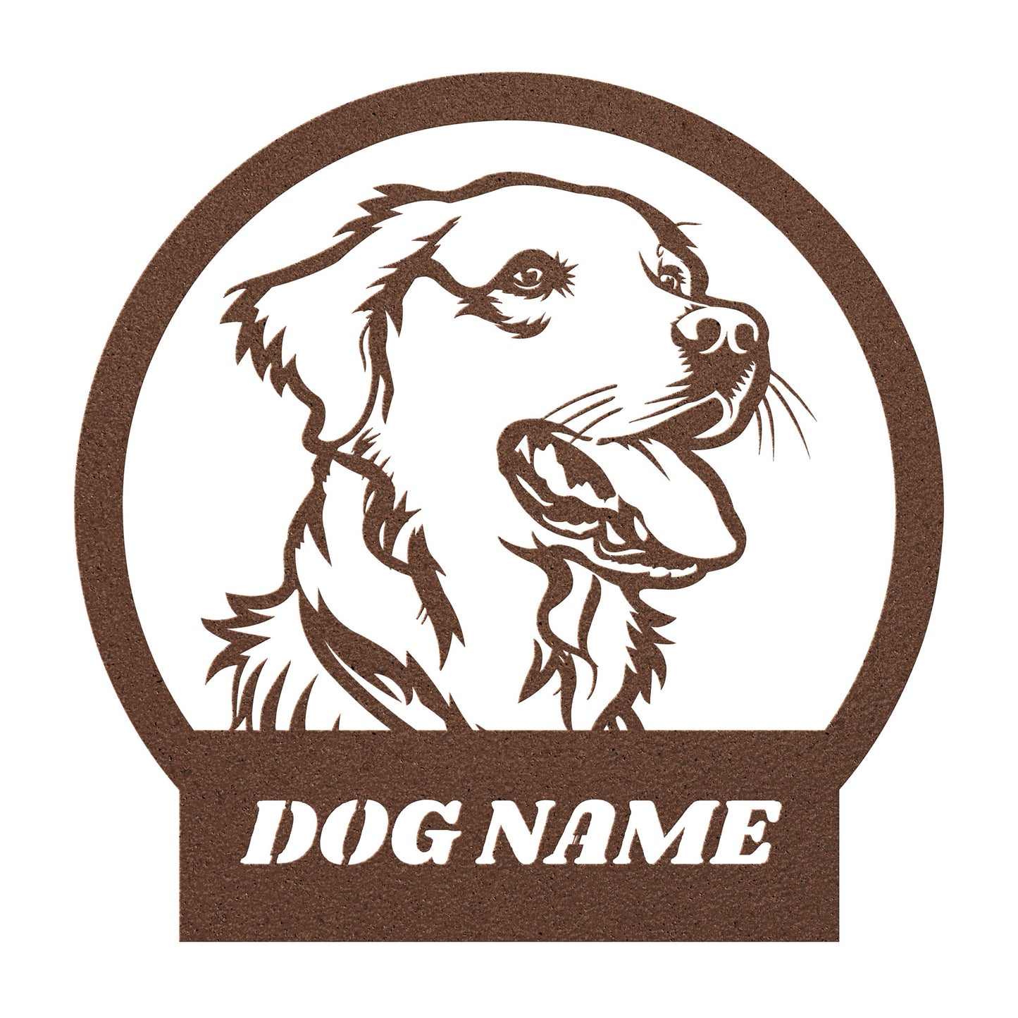 Custom name for Golden Retriever, Personalized Dog Silhouette Metal Sign, Gift for Dog Lovers, metal wall art home decor