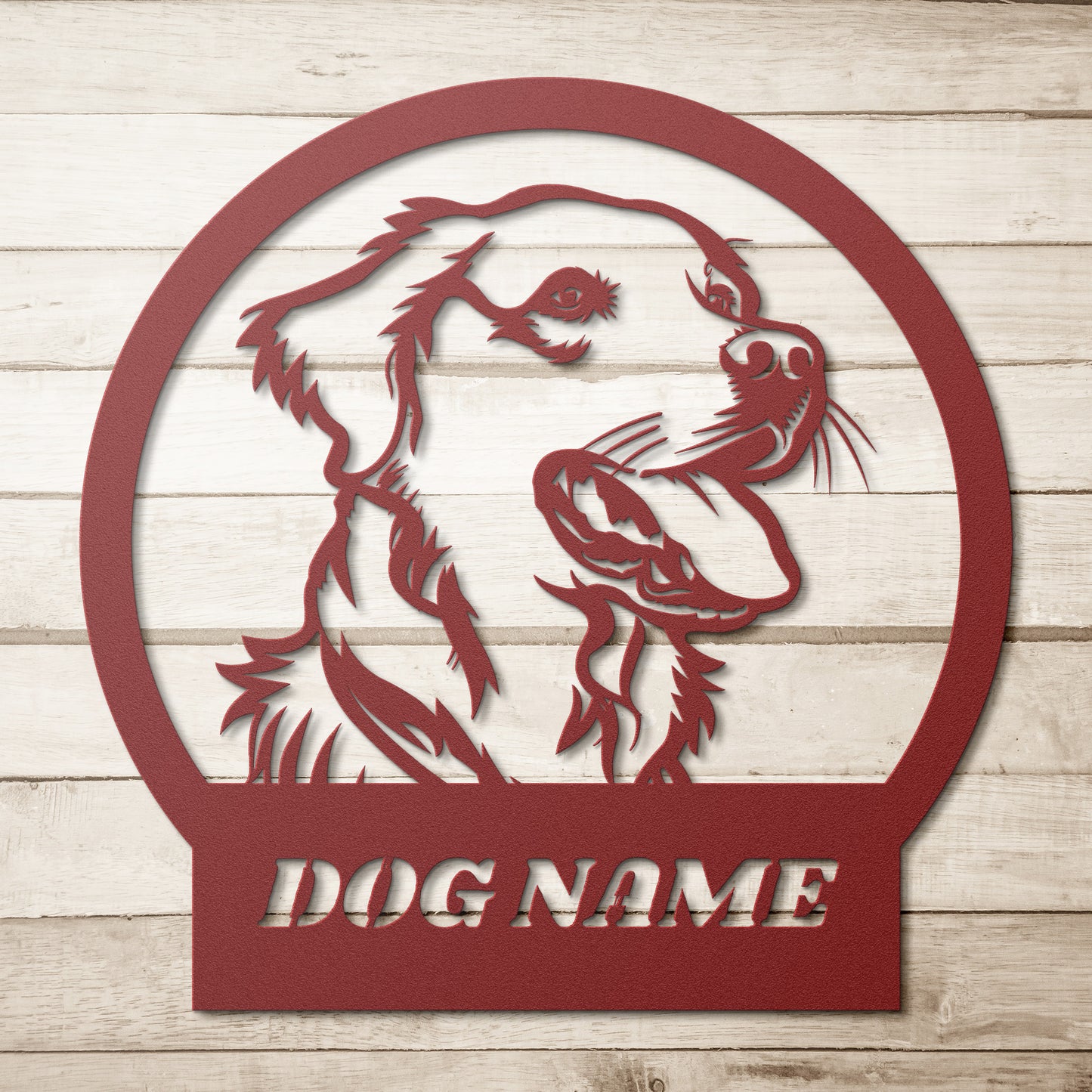 Custom name for Golden Retriever, Personalized Dog Silhouette Metal Sign, Gift for Dog Lovers, metal wall art home decor