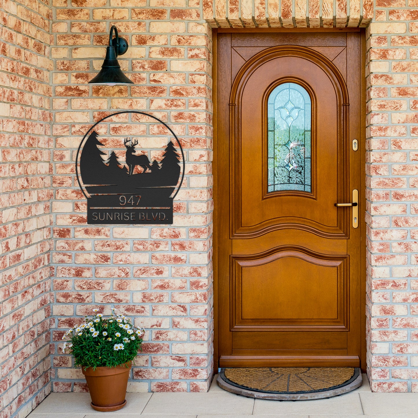 Deer Ranch Family Name Sign, Deer Address Sign, Deer Buck Cabin Sign, Forest Sign, Yard Address sign, Housewarming Gift