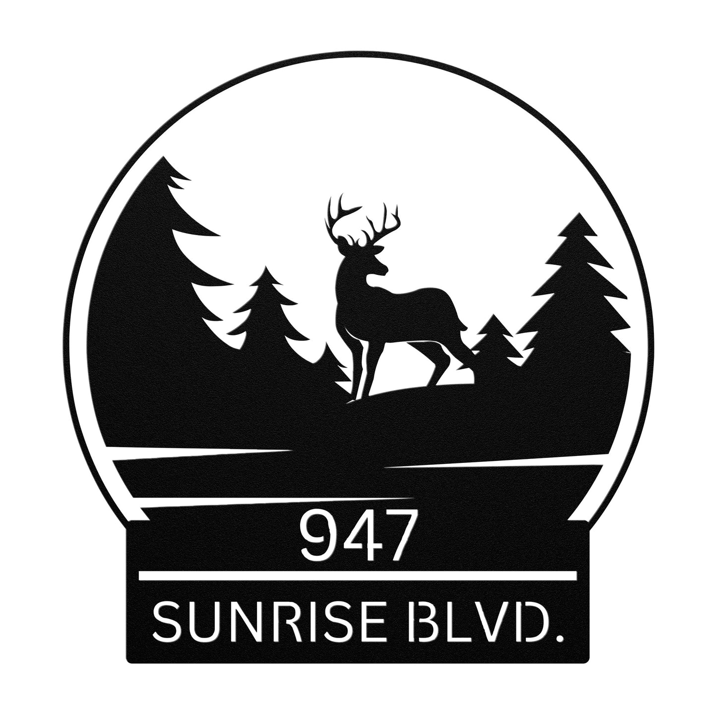 Deer Ranch Family Name Sign, Deer Address Sign, Deer Buck Cabin Sign, Forest Sign, Yard Address sign, Housewarming Gift