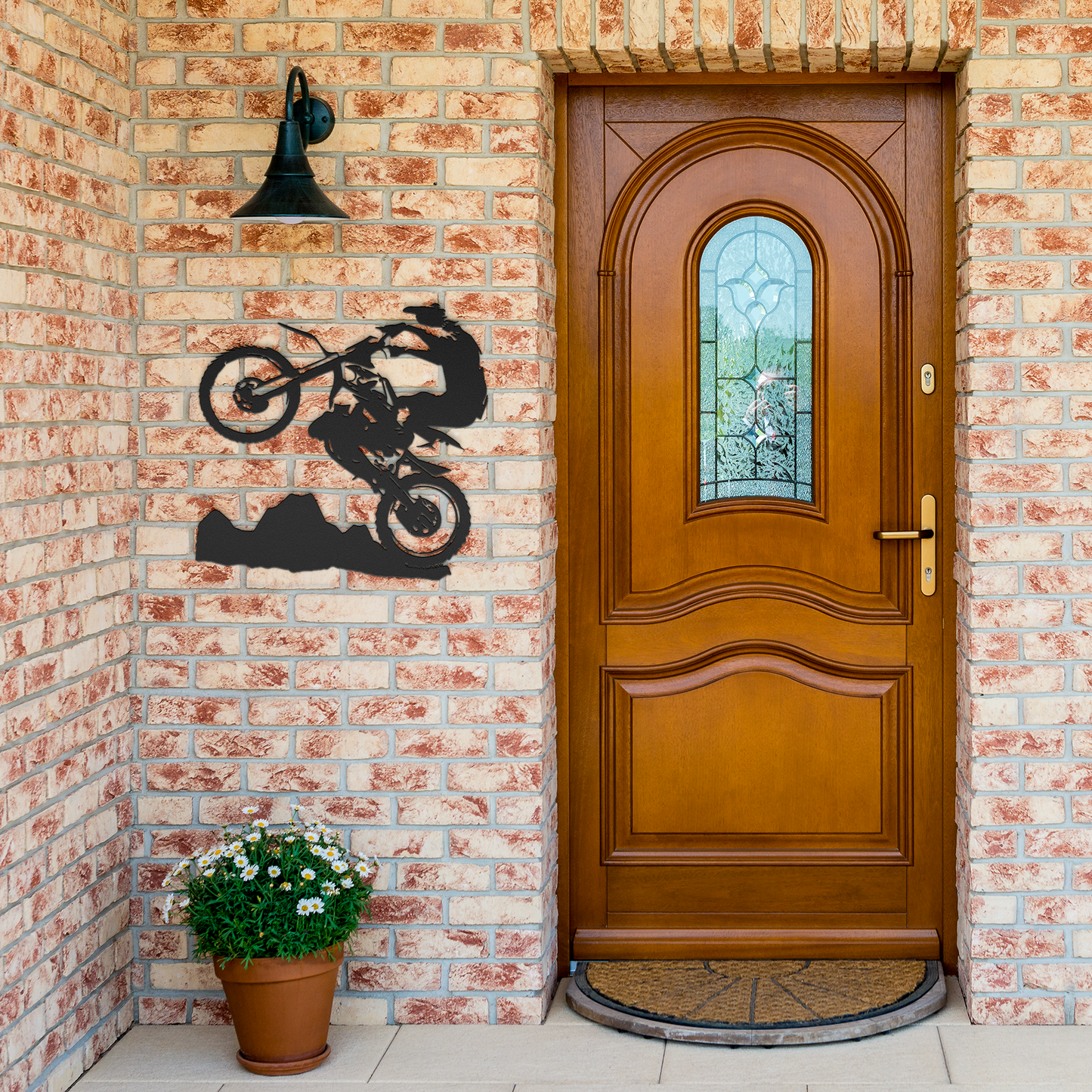 Dirt_Bike_Metal_Wall_Art_Motorcycle_Met_Black_Brick_Entrance_Mockup.png