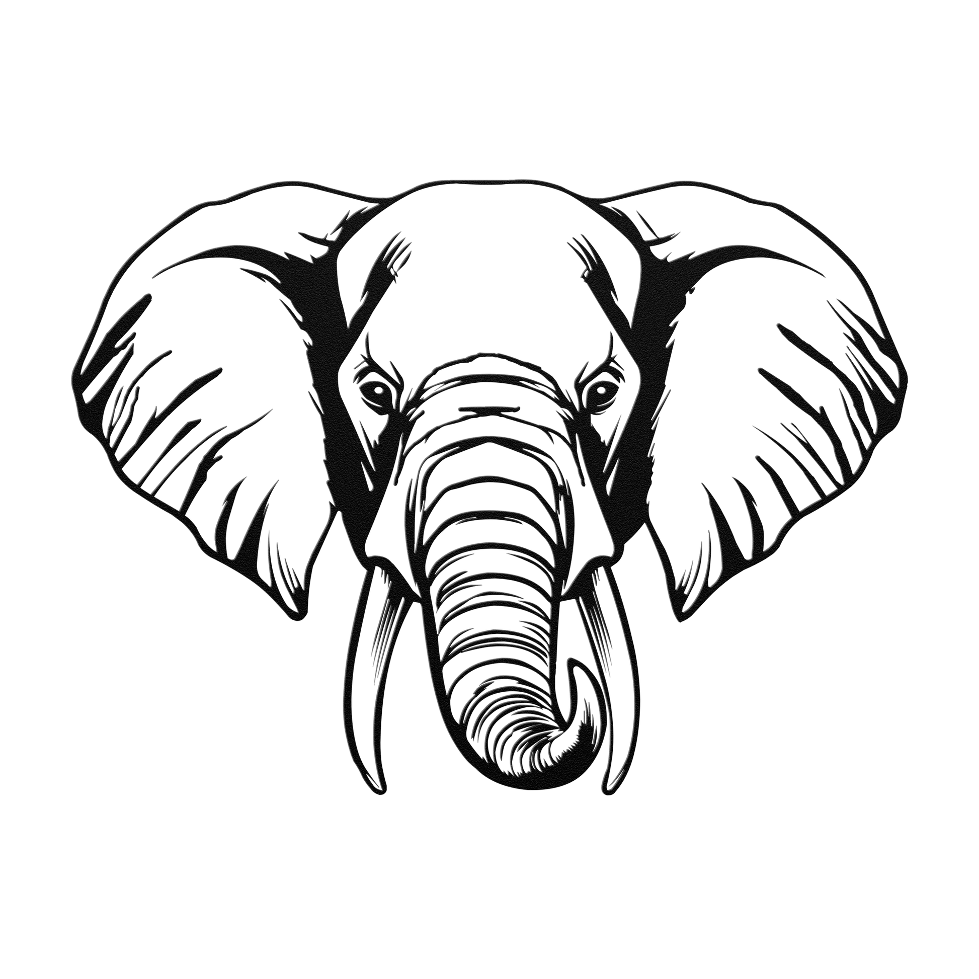 Elephant_Head_Metal_Wall_Art_Wildlife_L_Black_Transparent_Mockup.png
