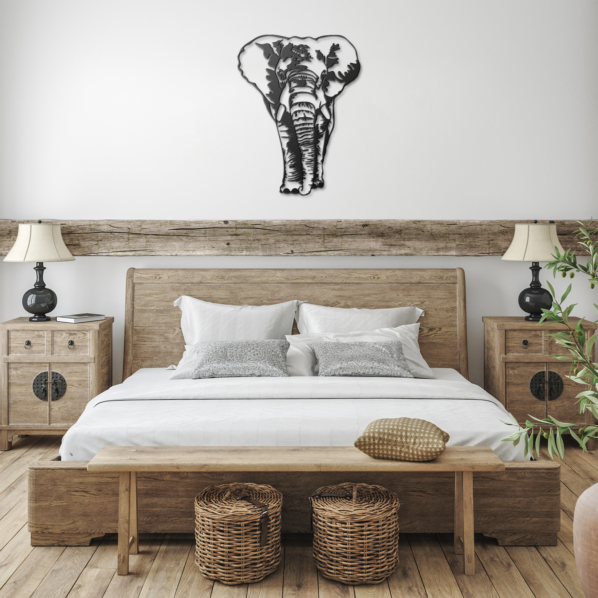 Elephant_Metal_Wall_Art_Wildlife_Lover__Black_Farmhouse_Bedroom_Mockup.png