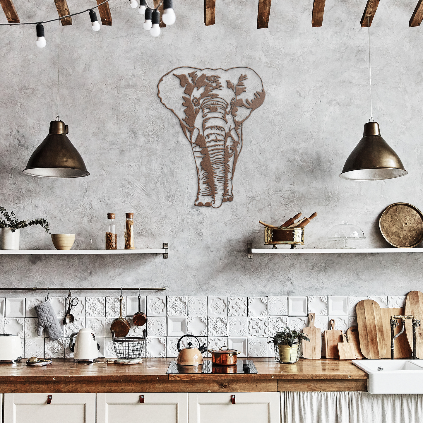 Elephant_Metal_Wall_Art_Wildlife_Lover__Copper_Rustic_Kitchen_Mockup.png