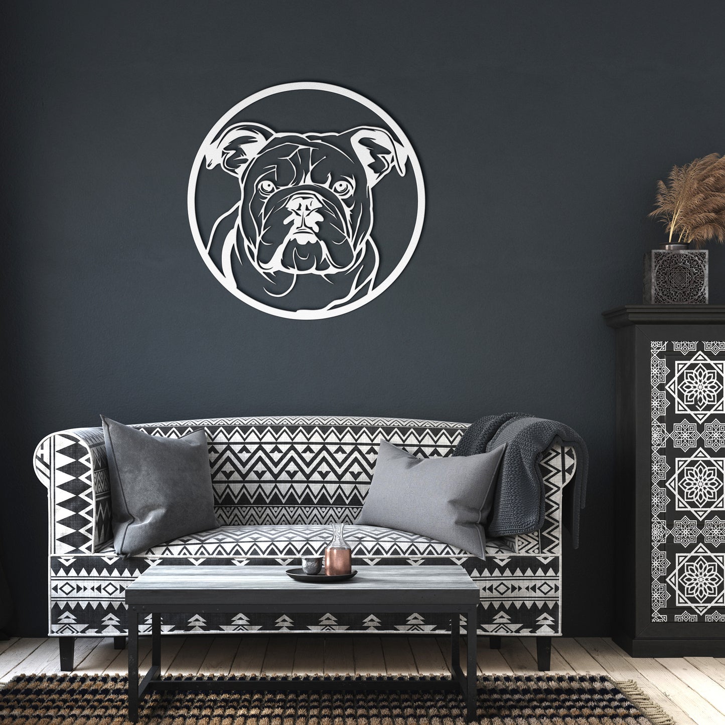 English Bulldog Dog Metal Sign, Gift for Pet Owner, Bulldog Home Decor, English Bulldog Wall Hanging