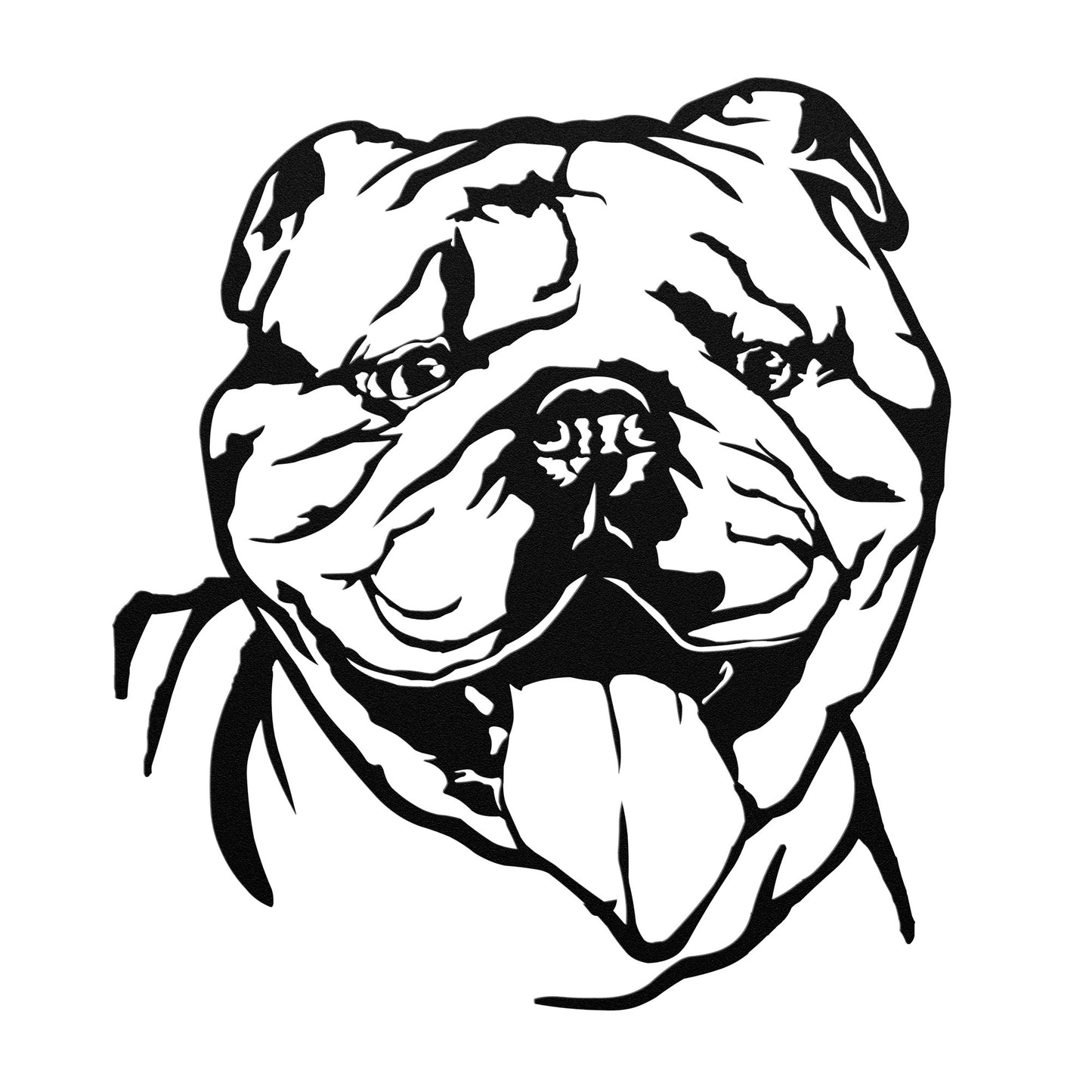 English Bulldog Metal Wall Art, Bulldog Metal Sign, Housewarming Gift, Gift for Pet Owner, Home Decor Sign