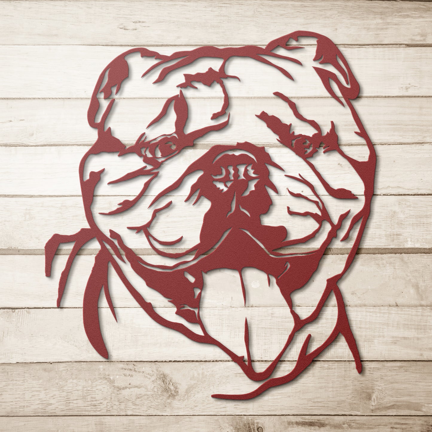 English Bulldog Metal Wall Art, Bulldog Metal Sign, Housewarming Gift, Gift for Pet Owner, Home Decor Sign