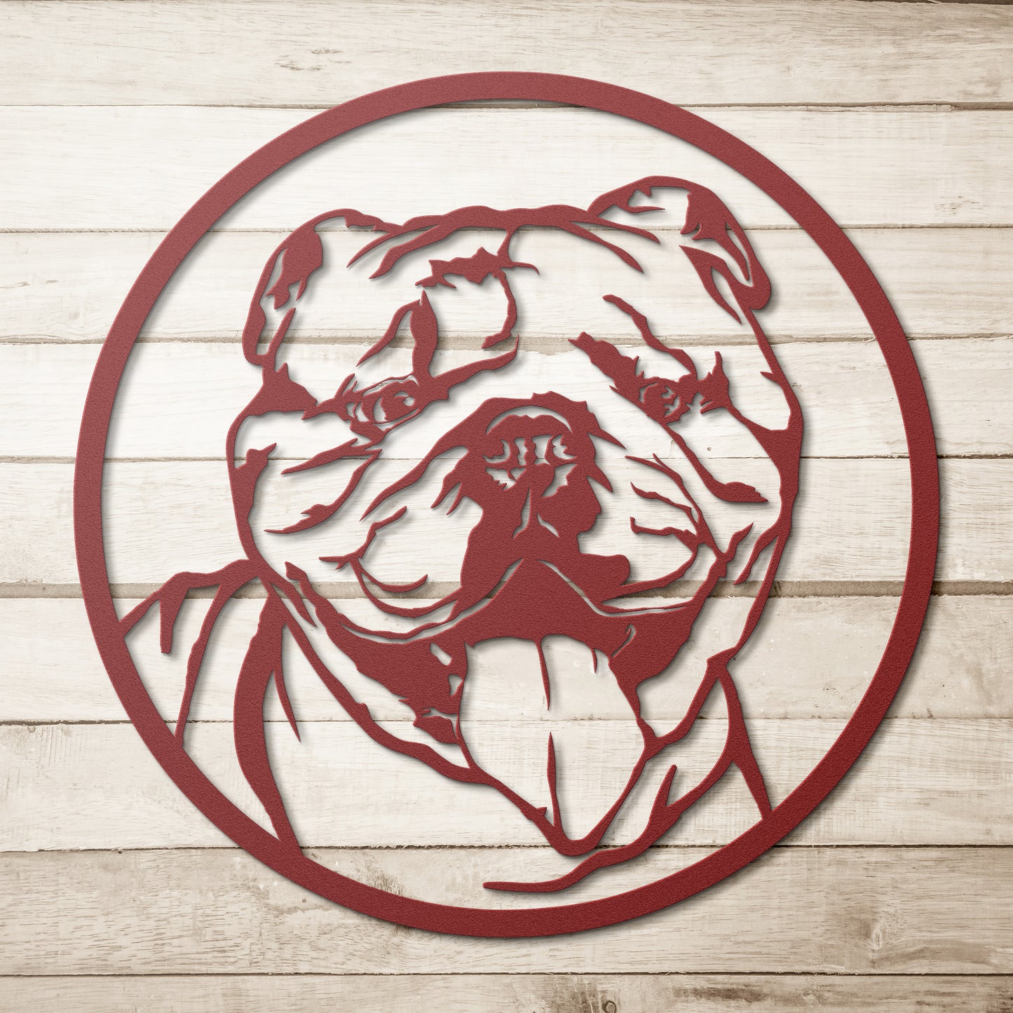 English Bulldog Metal Wall Art, Bulldog Metal Sign, Housewarming Gift, Gift for Pet Owner, Home Decor Sign