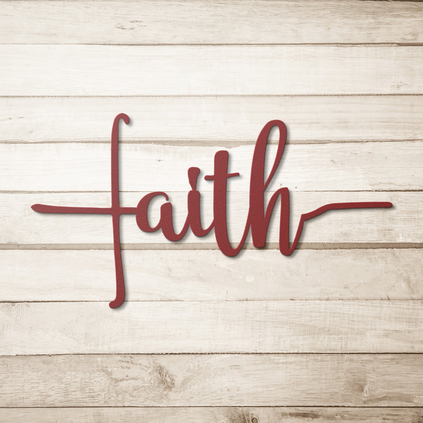 Faith Metal Word Art, Metal Words, Christian Sign, Metal Wall Art, Housewarming Gift, Rustic Metal Wall Art