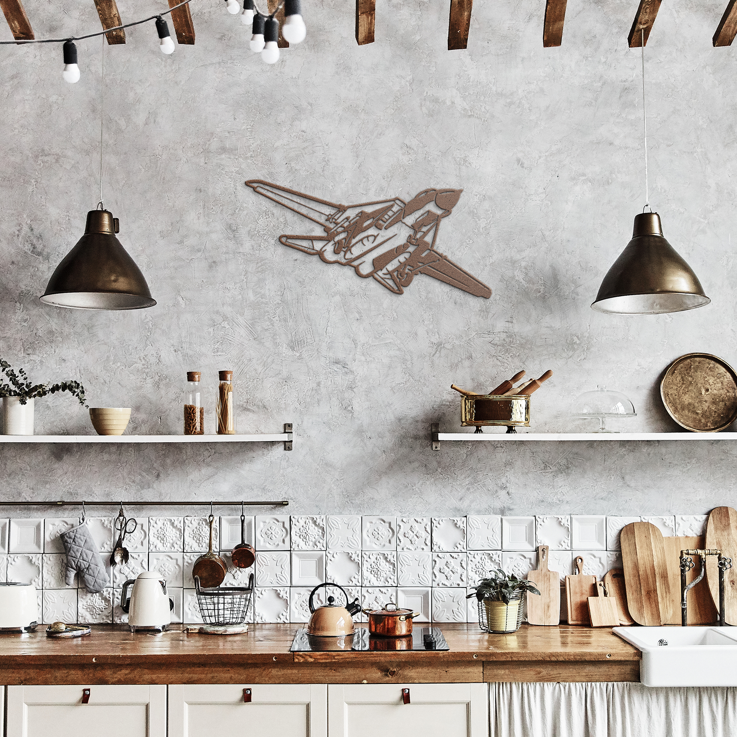Fighter_Jet_Aircraft_Metal_Wall_Art_Gif_Copper_Rustic_Kitchen_Mockup.png