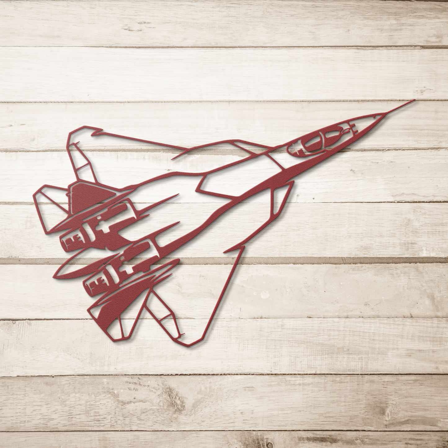 Fighter_Jet_Aircraft_Metal_Wall_Art_Gif_Red_Simple_Wood_BKGD_Mockup.png