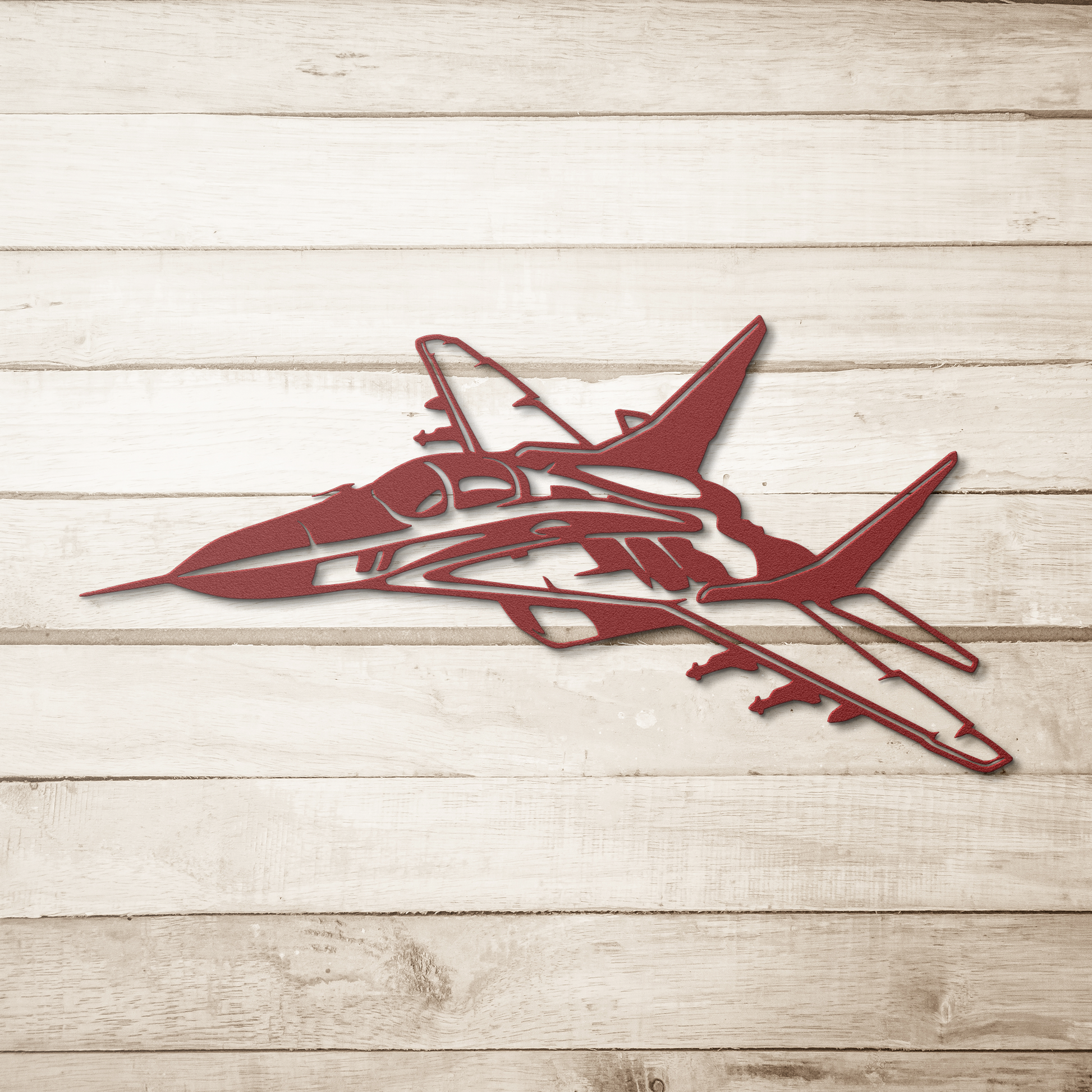 Fighter_Jet_Aircraft_Metal_Wall_Art_Gif_Red_Simple_Wood_BKGD_Mockup.png