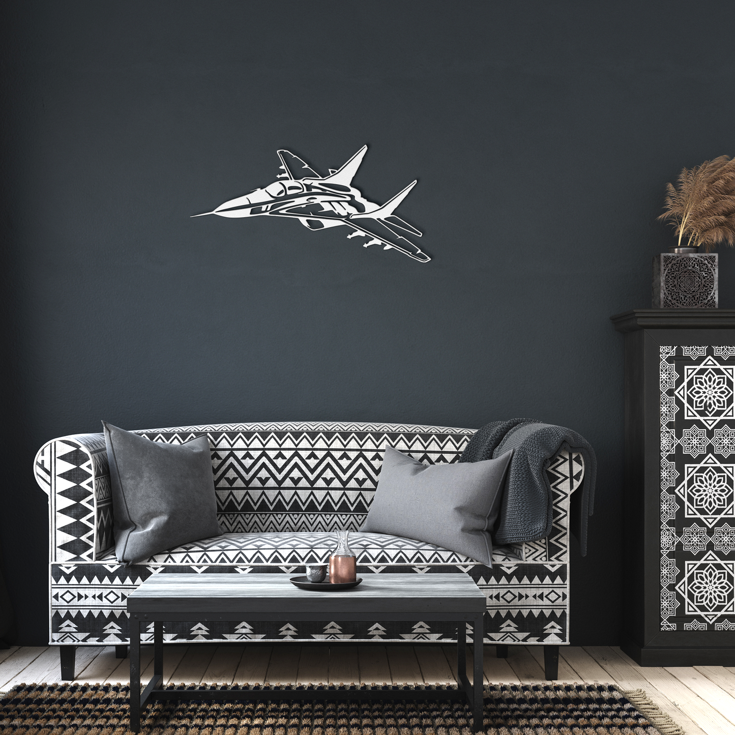 Fighter_Jet_Aircraft_Metal_Wall_Art_Gif_White_Dark_Living_Room_Mockup.png