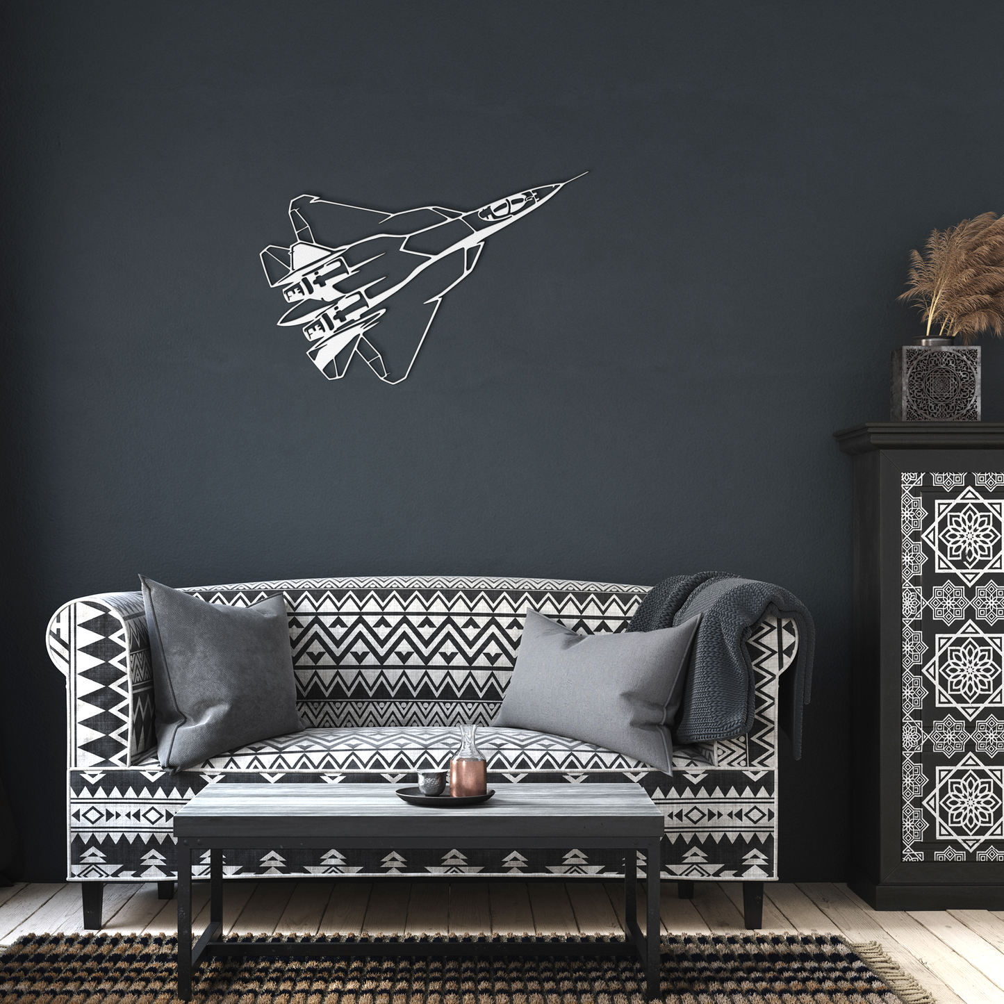Fighter_Jet_Aircraft_Metal_Wall_Art_Gif_White_Dark_Living_Room_Mockup.png