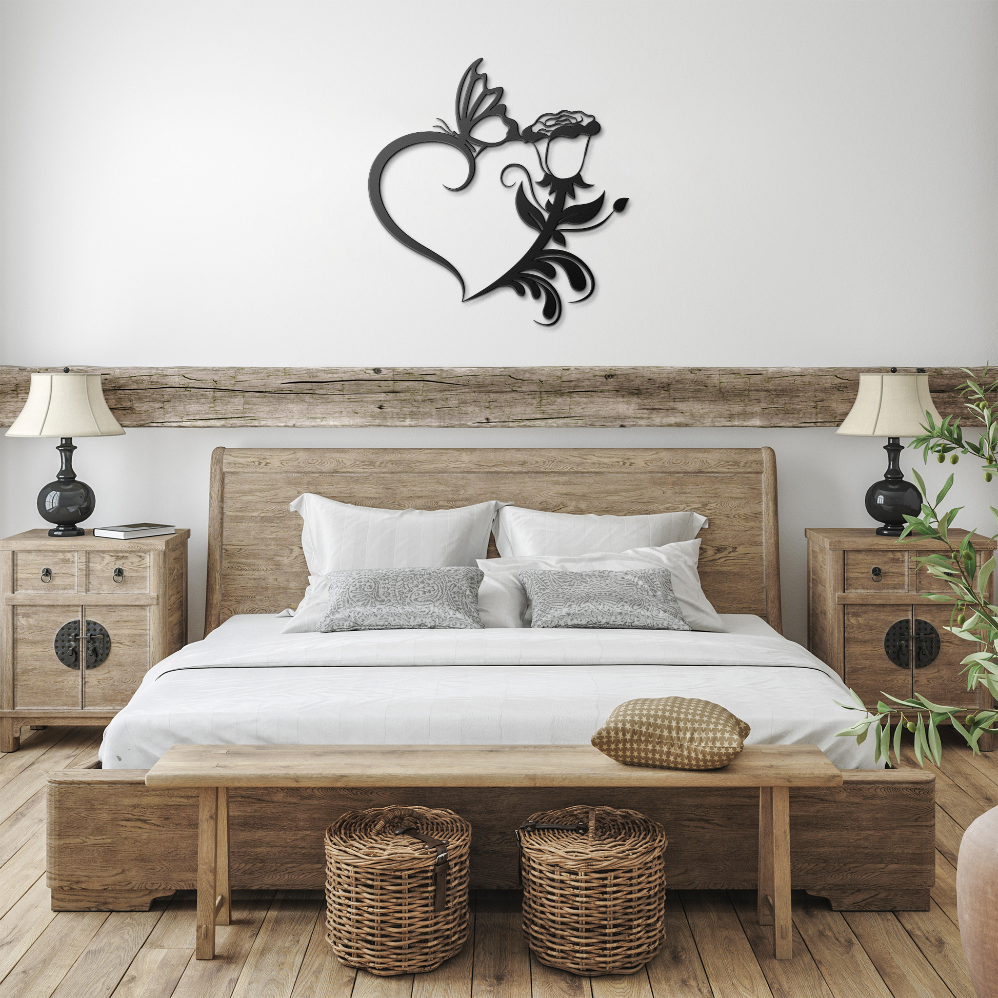 Floral_Heart_Butterfly_Metal_Sign_Livin_Black_Farmhouse_Bedroom_Mockup.png