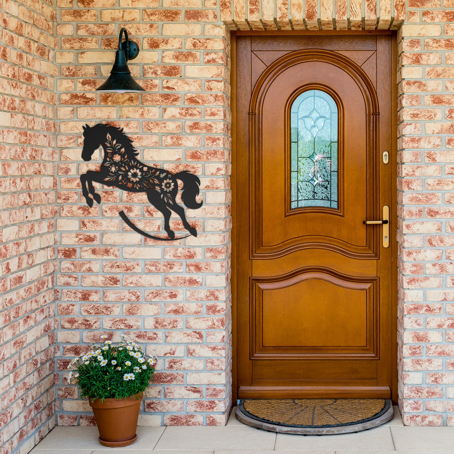 Floral Horse Silhouette