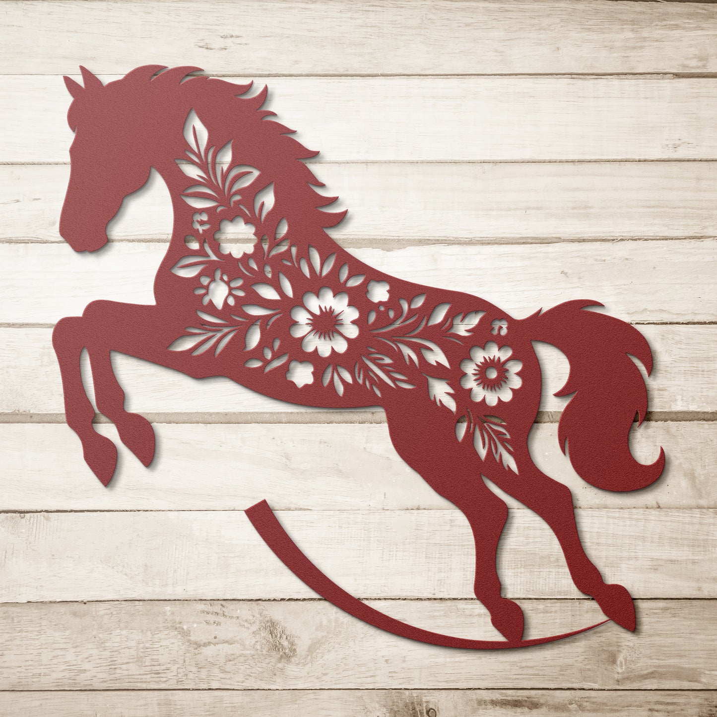 Floral Horse Silhouette